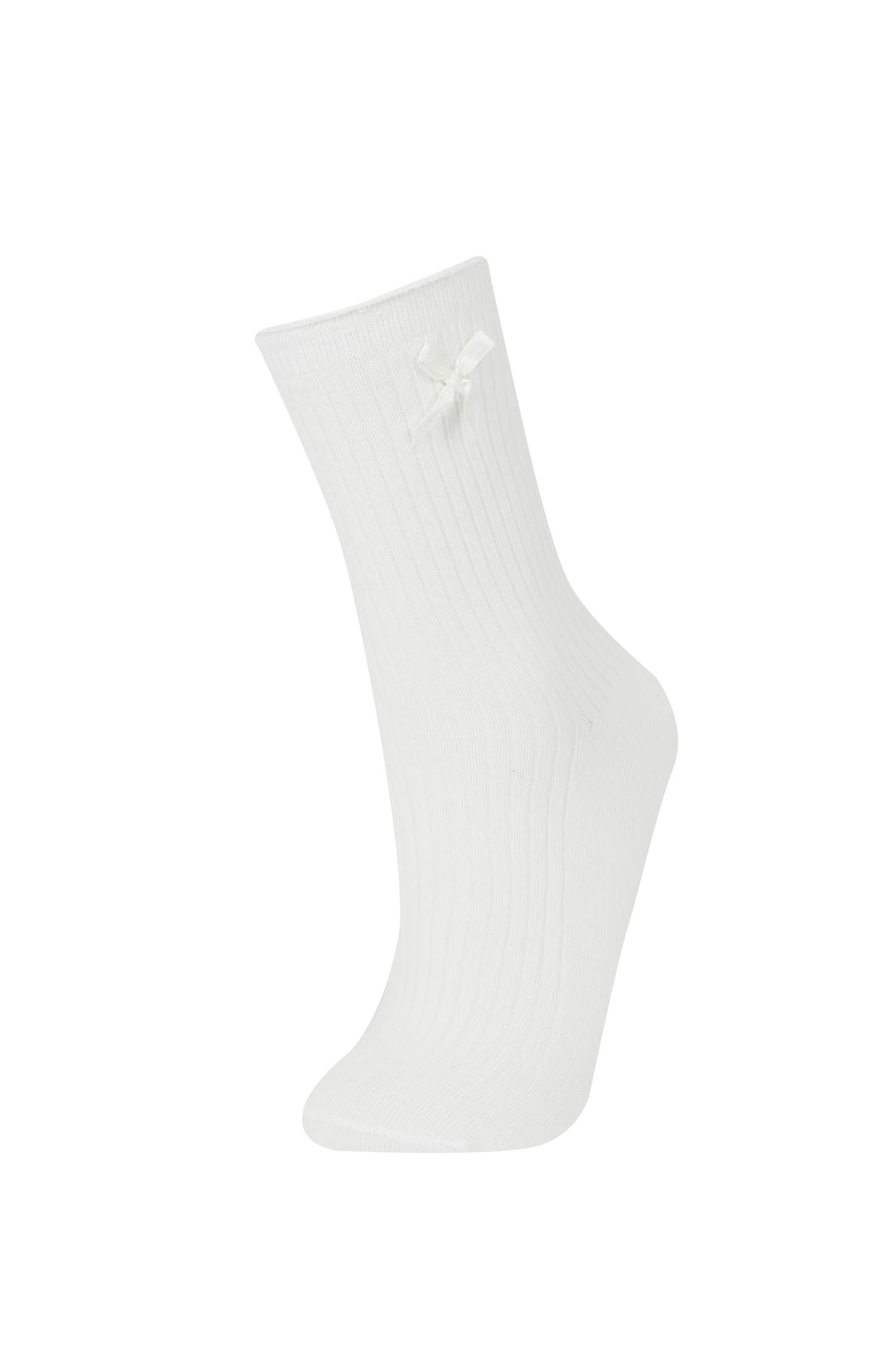 Girl Ribbon 3 Piece Cotton Long Socks