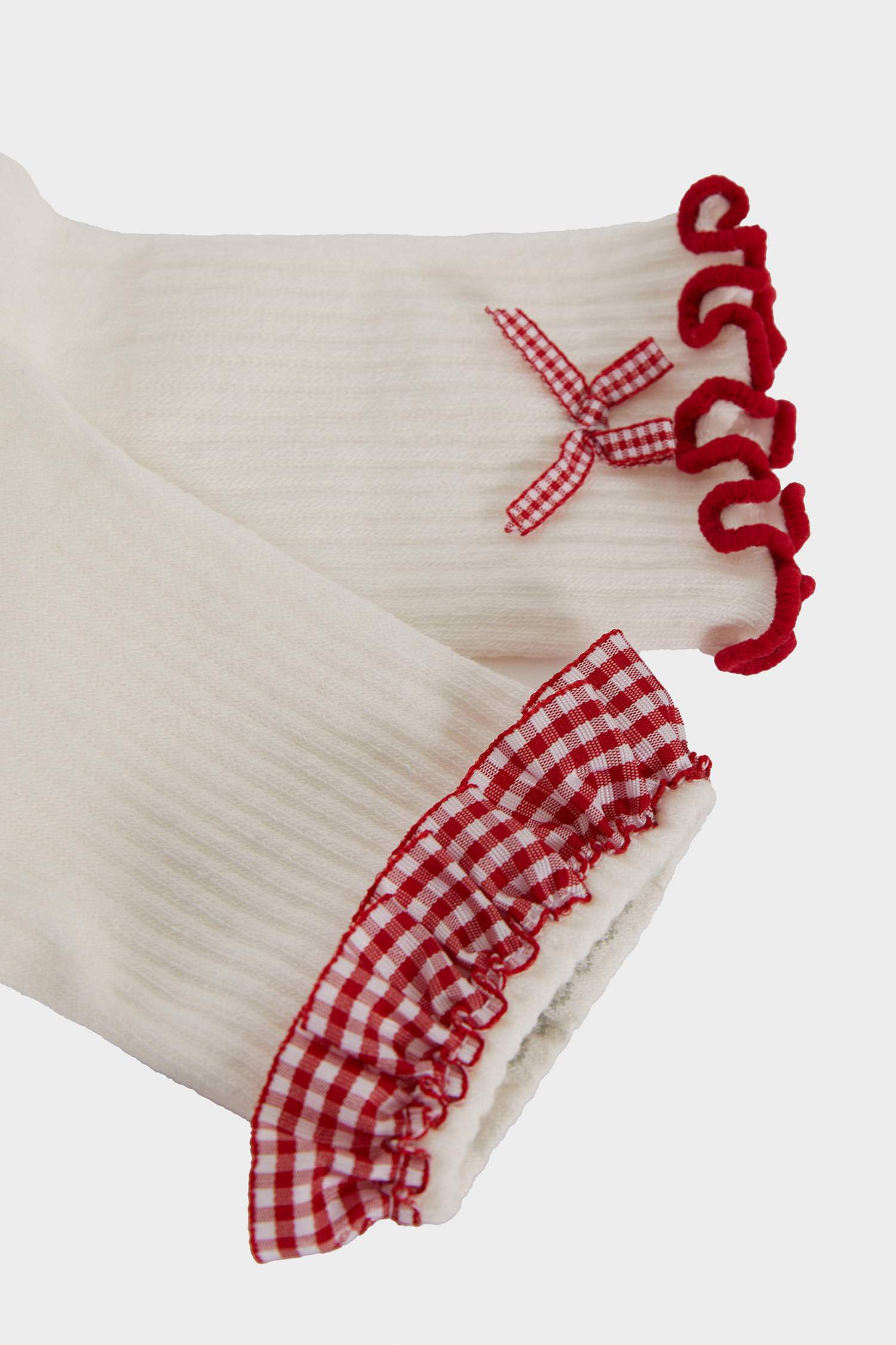 Kız Çocuk 2'li Pamuklu Uzun Okul Çorabı