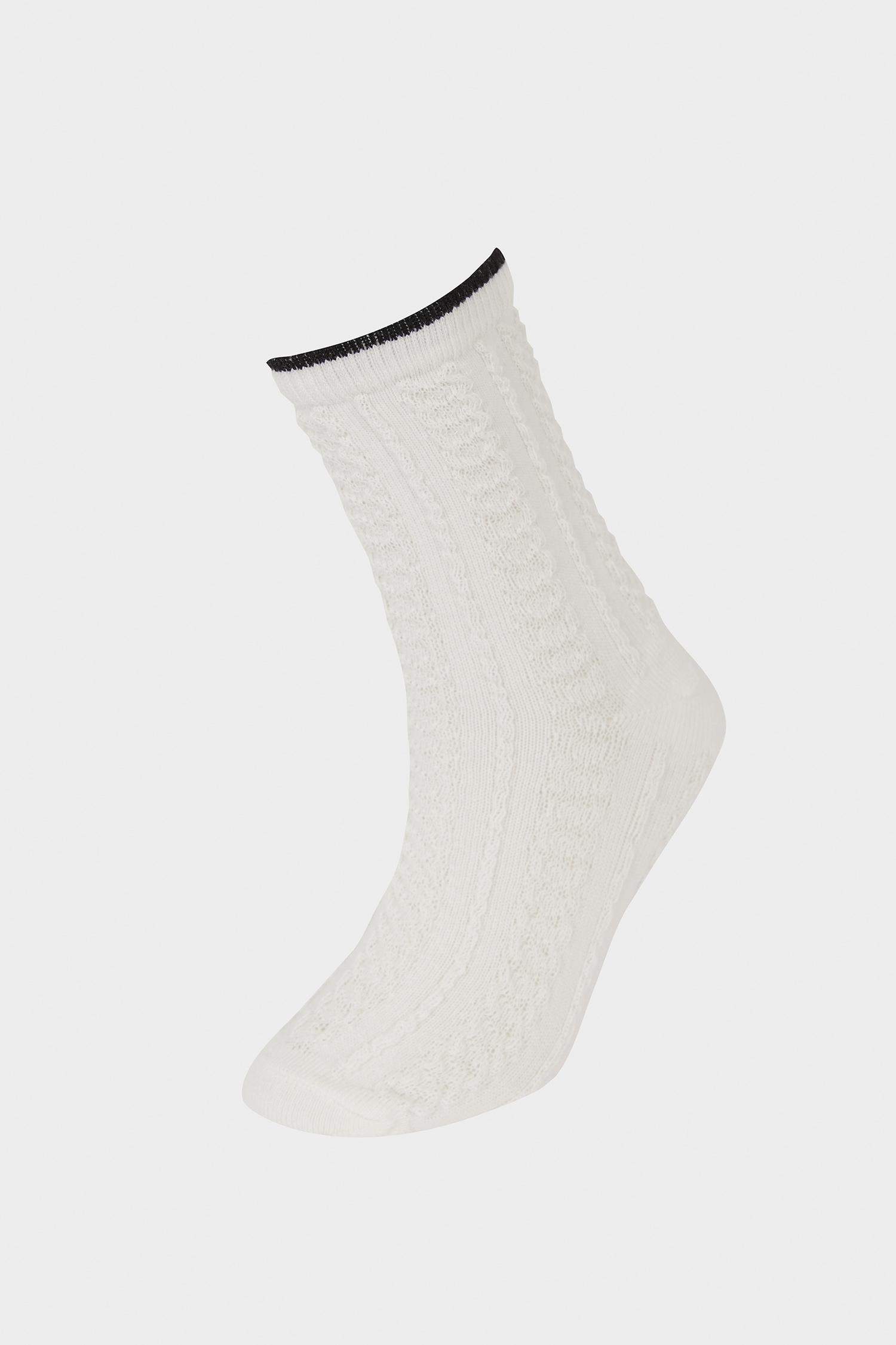 Kız Çocuk 3'lü Pamuklu Uzun Okul Çorabı