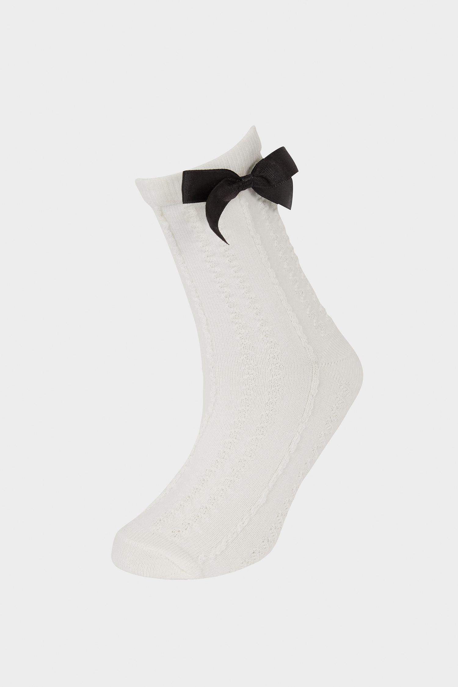Kız Çocuk 3'lü Pamuklu Uzun Okul Çorabı