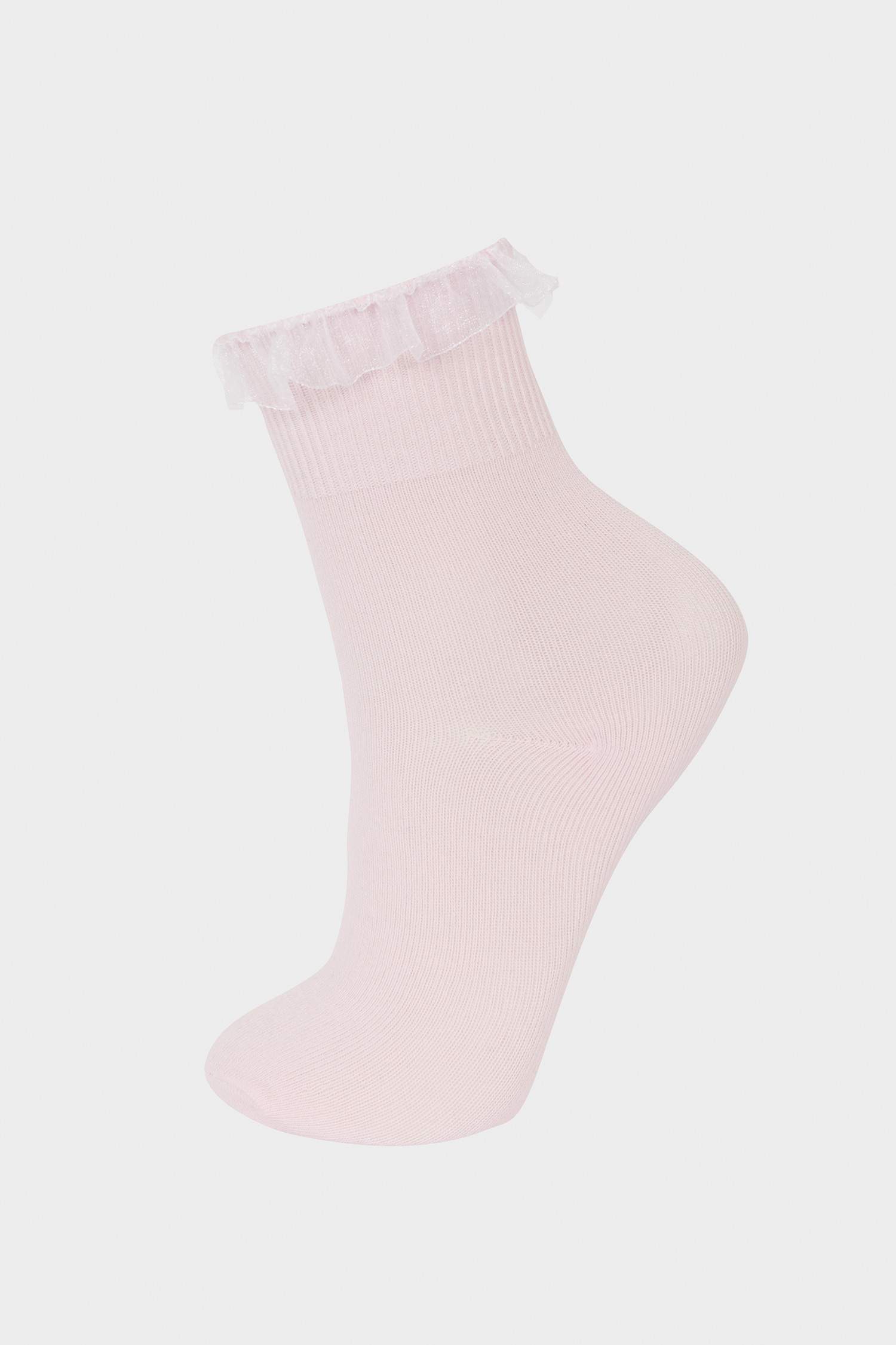 جوارب بناتي طوية قطن - 3 قطع