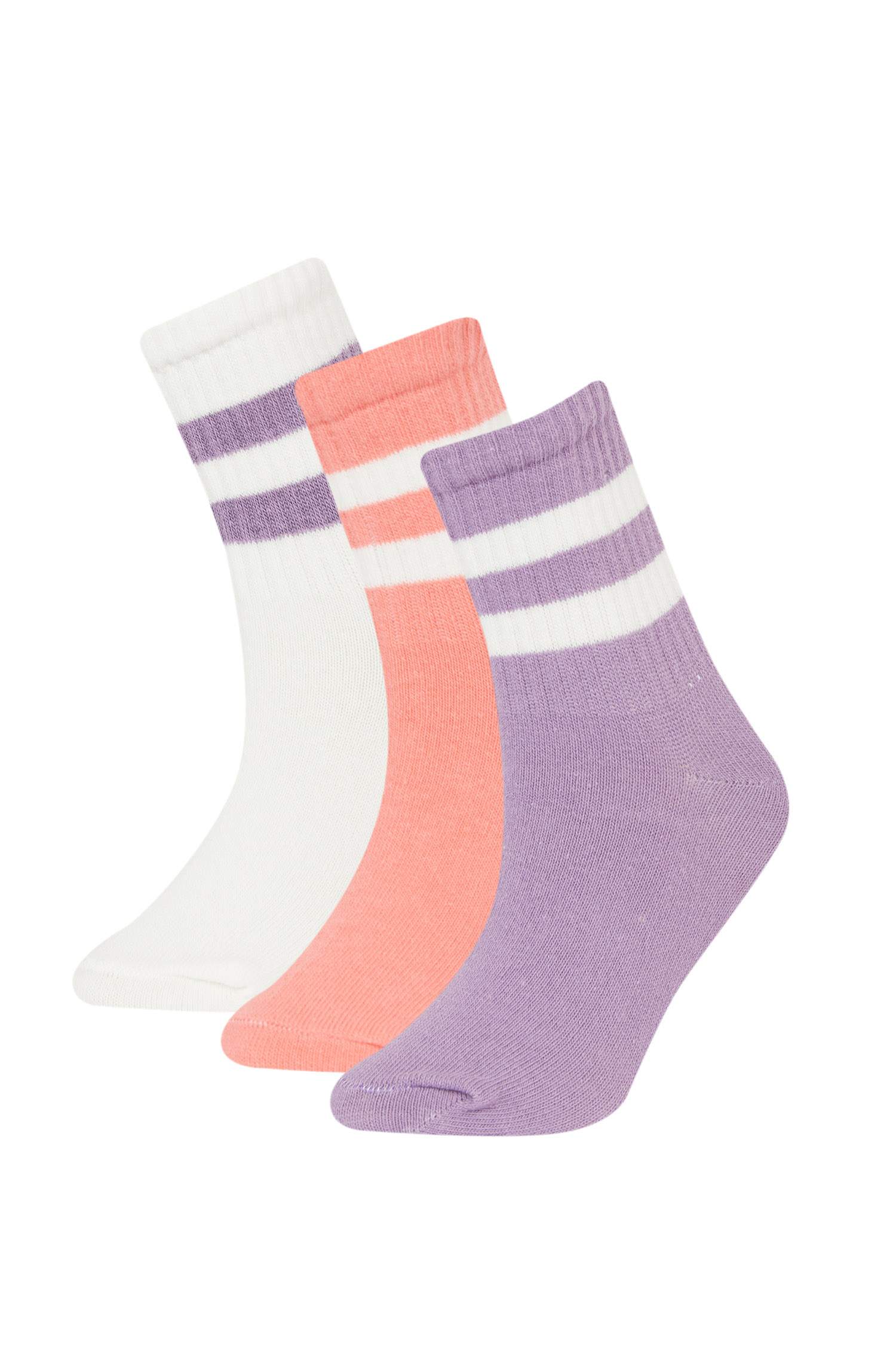 Girl 3 Piece Cotton Long Socks