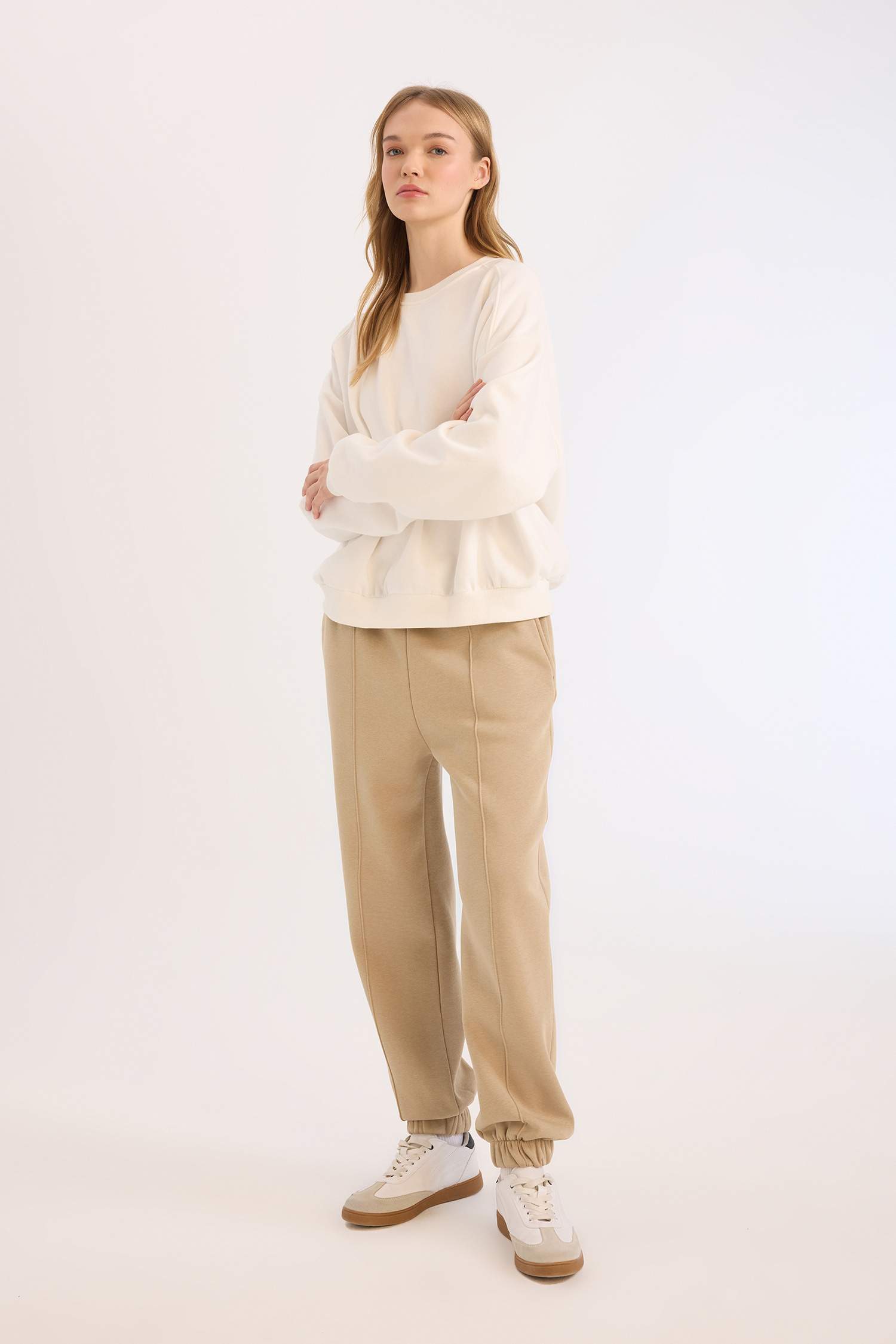 Coool Kalın Jogger Eşofman Altı Basic Düz Cepli Beli Paçası Lastikli 