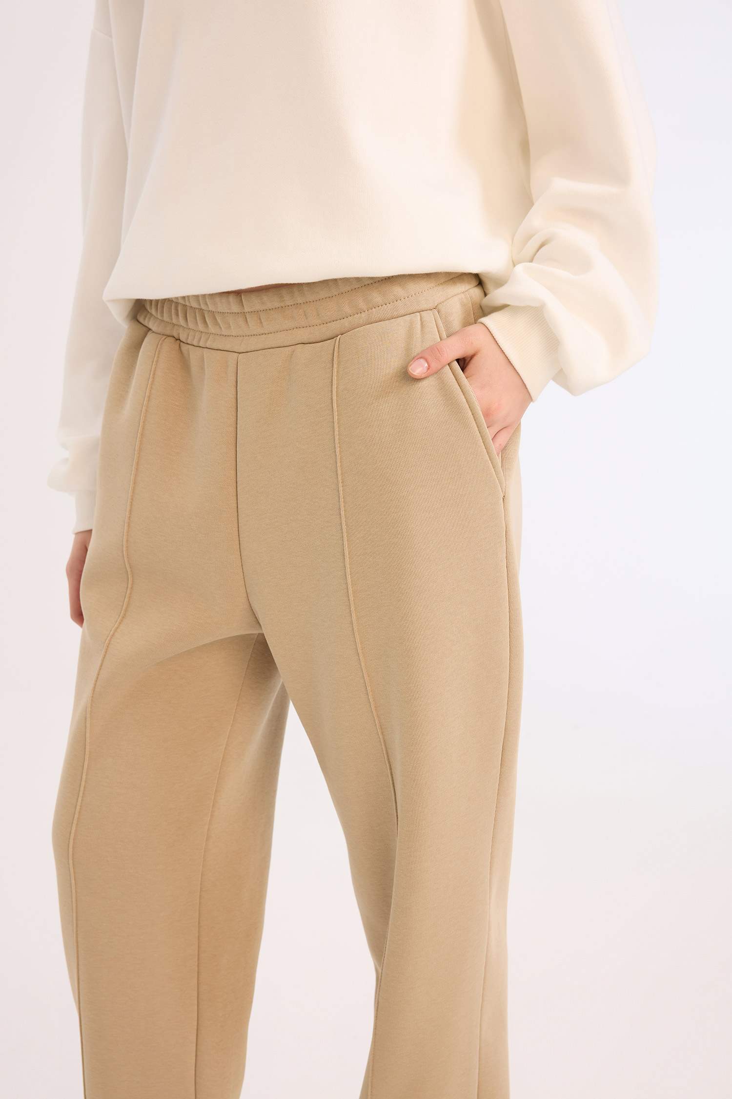 Coool Kalın Jogger Eşofman Altı Basic Düz Cepli Beli Paçası Lastikli 