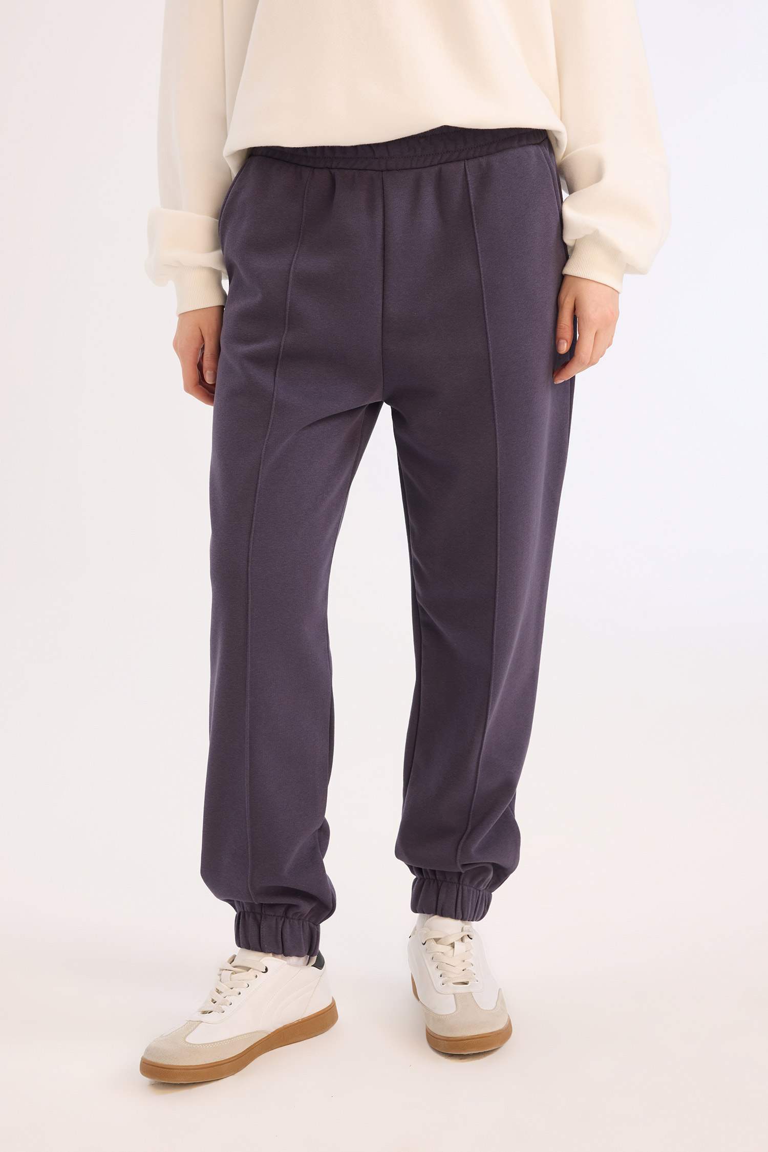 Coool Kalın Jogger Eşofman Altı Basic Düz Cepli Beli Paçası Lastikli