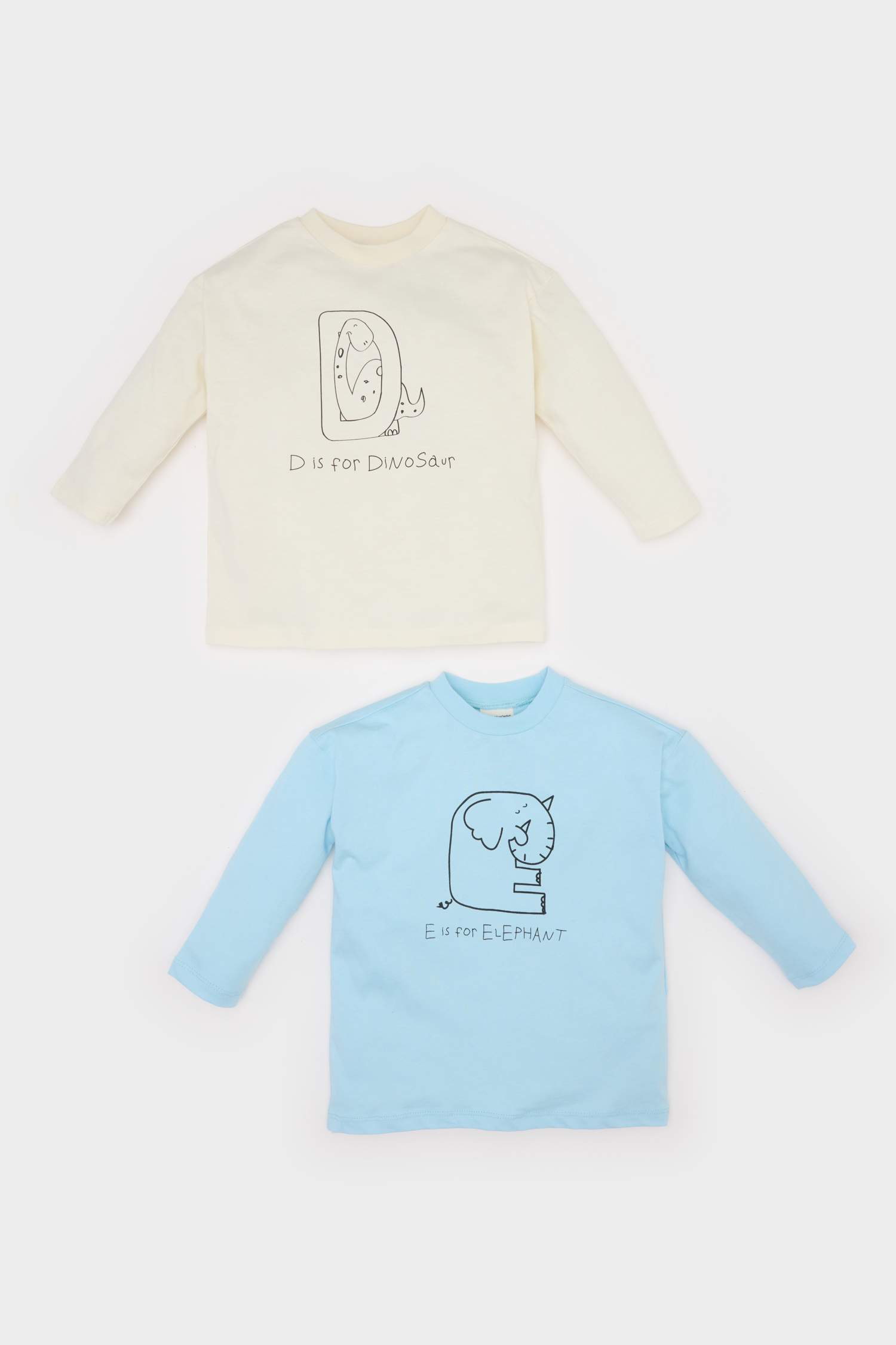 Lot de 2 T-shirts imprimés à manches longues pour nouveau-né garçon