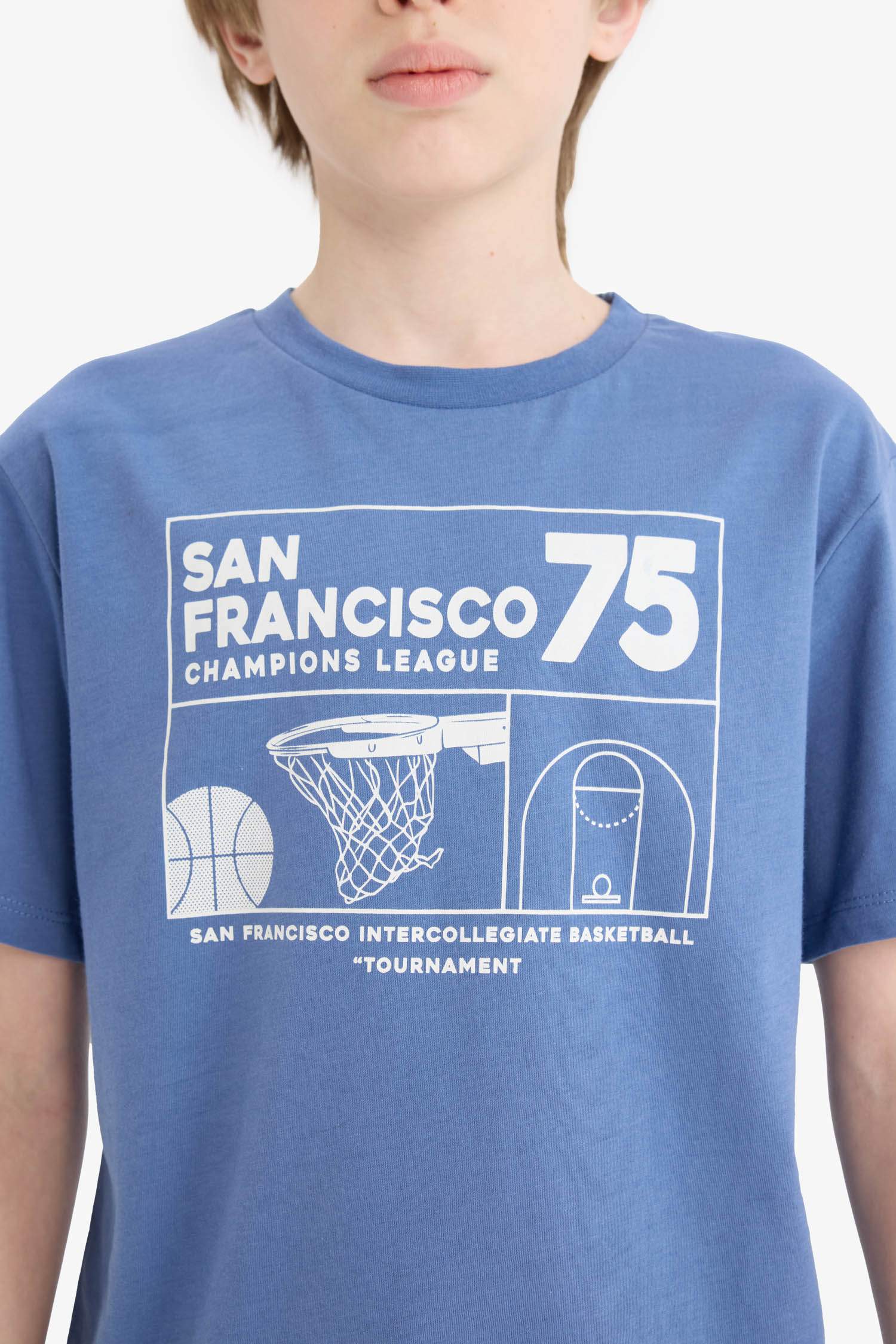 Boy Crew Neck Printed Short Sleeve T-Shirt