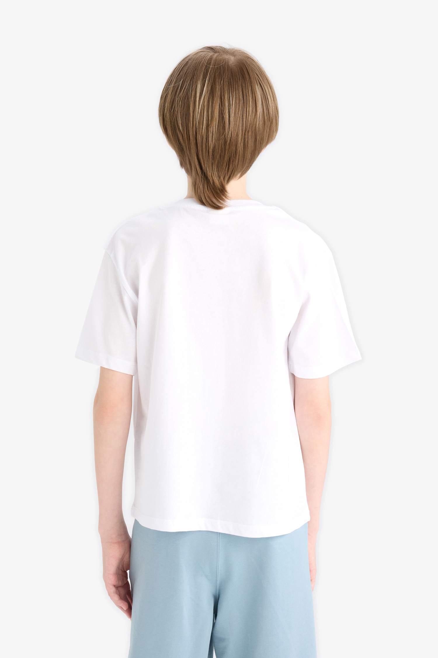 T-shirt imprimé à manches courtes et col rond pour garçon