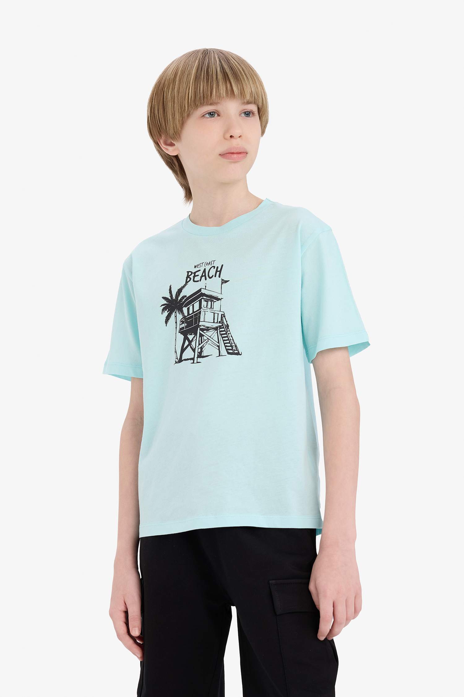 Boy Regular Fit Crew Neck Printed Short Sleeve T-Shirt