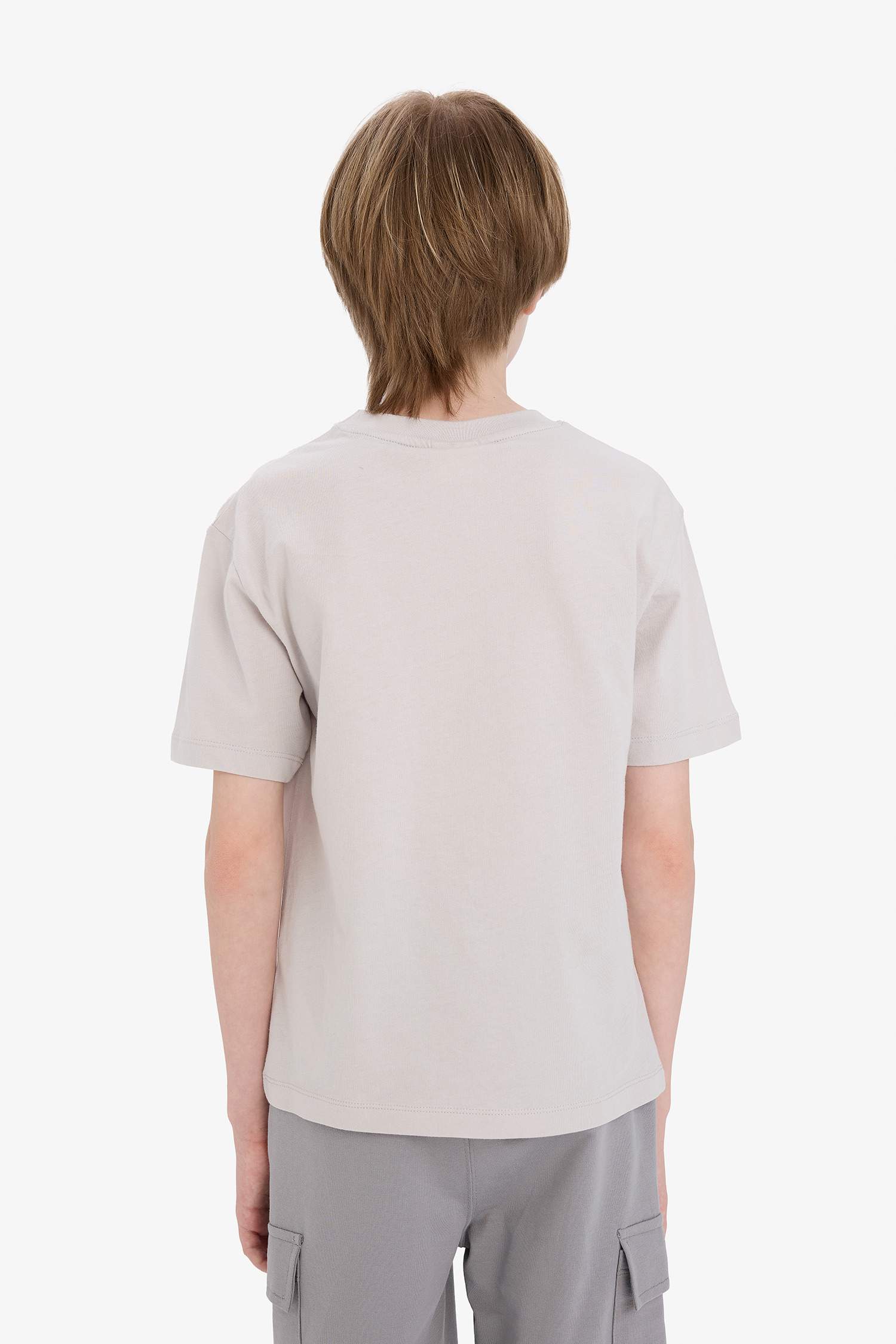 Футболка для мальчика с круглым вырезом и рисунком, короткий рукав