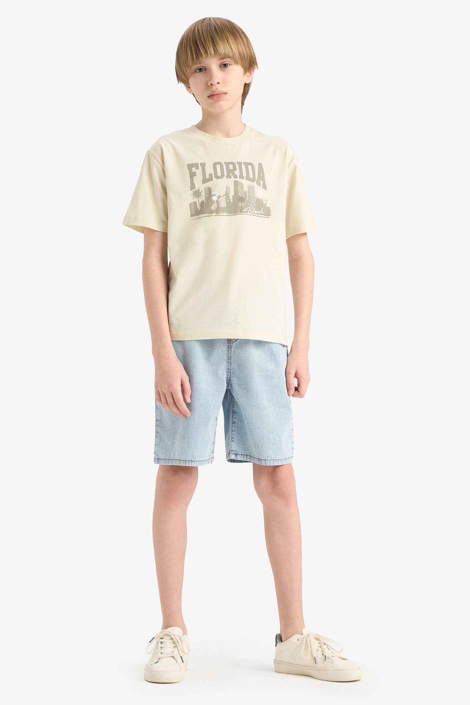 Boy Crew Neck Printed Short Sleeve T-Shirt