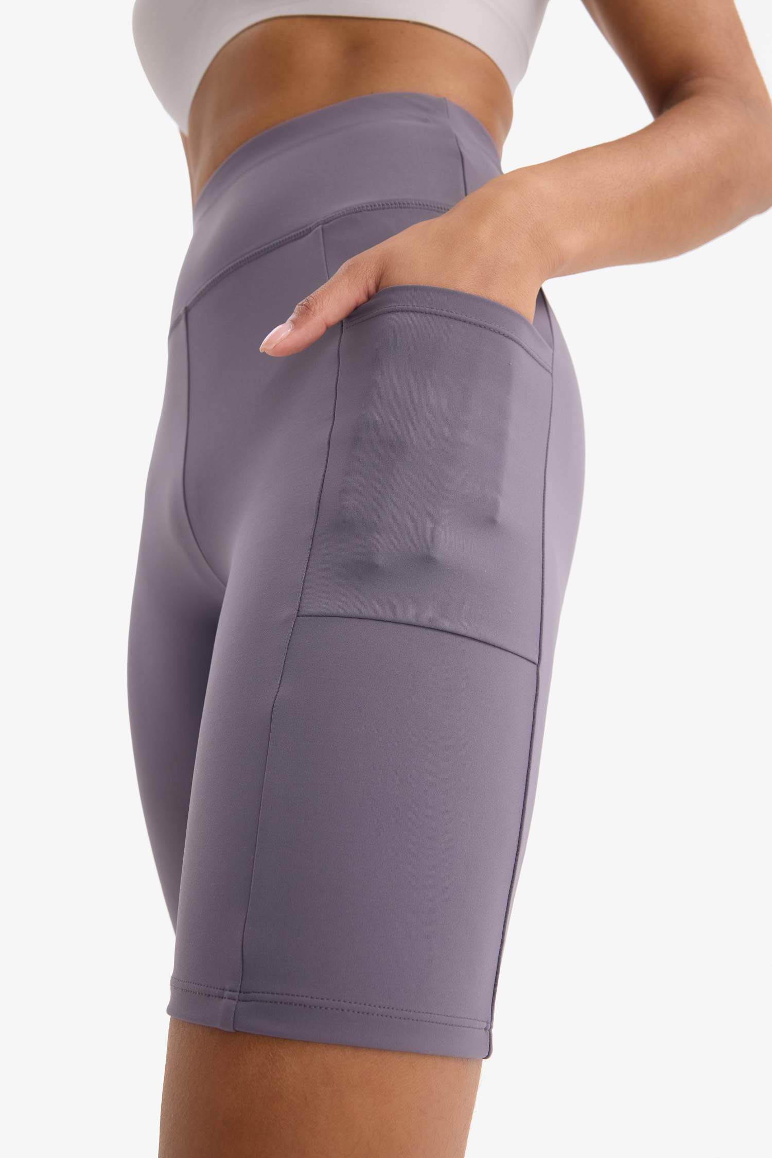 DeFactoFit Toparlayıcı Yüksek Bel Biker Sporcu Tayt