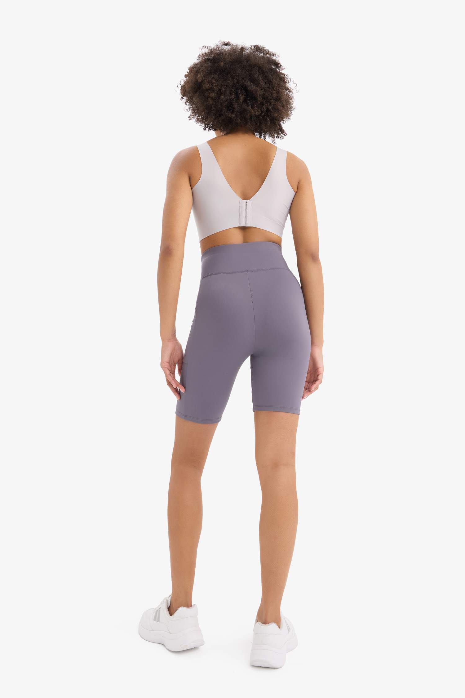 DeFactoFit Toparlayıcı Yüksek Bel Biker Sporcu Tayt