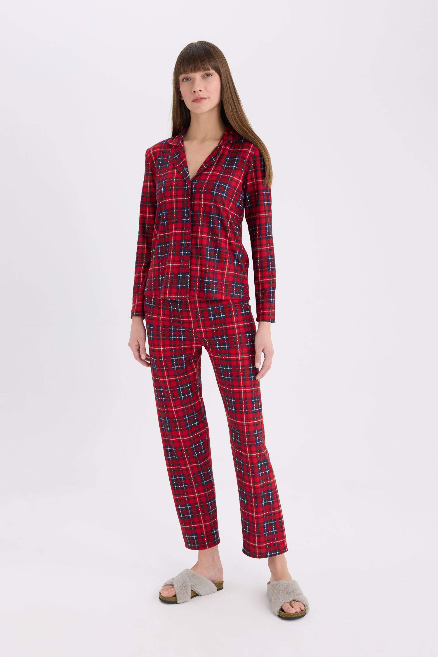 Fall in Love New Year Themed Top Bottom 2 Piece Pajama Set