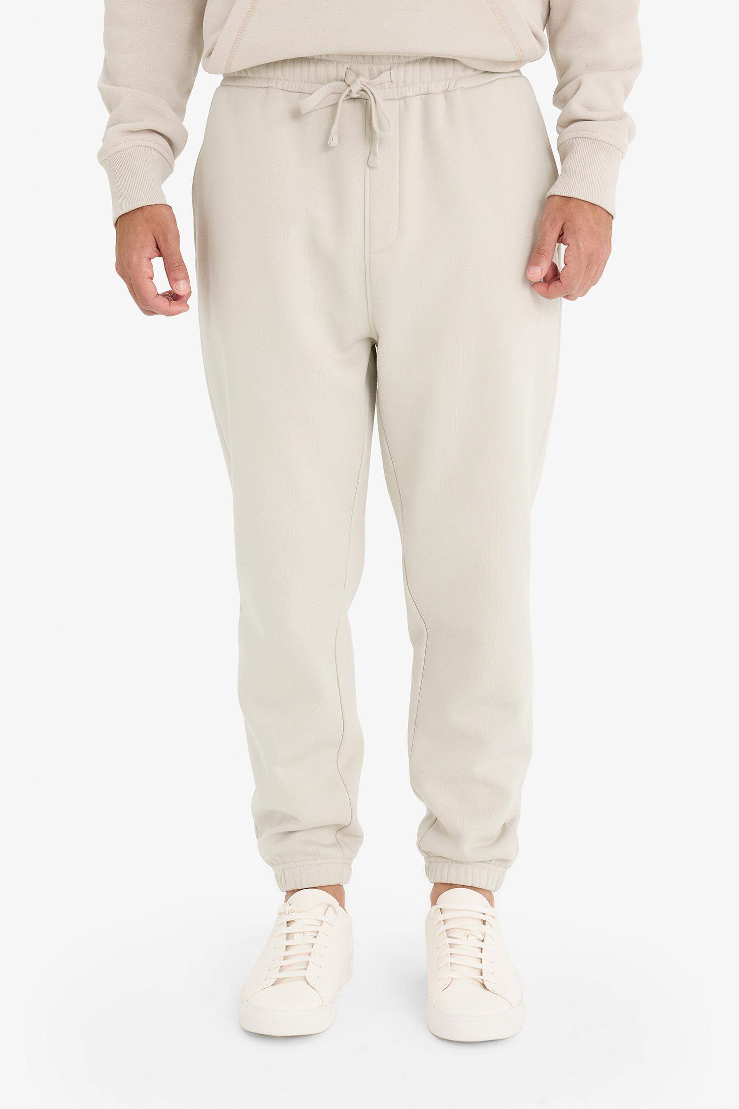 Regular Fit Beli Bağcıklı Cepli Paçası Lastikli Şardonlu Basic Düz Jogger Eşofman Altı