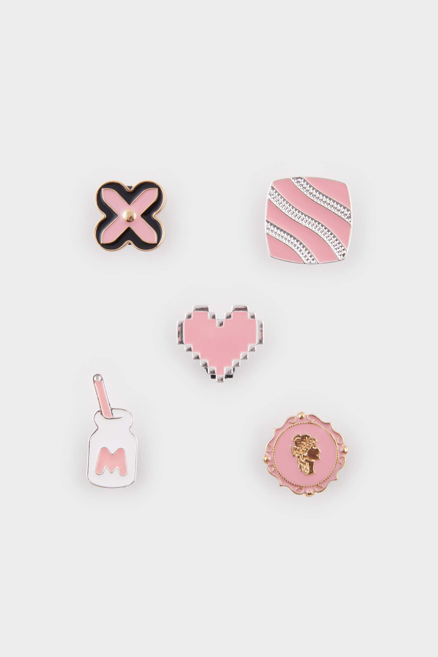 Kadın 5'li Pembe Terlik Süsü