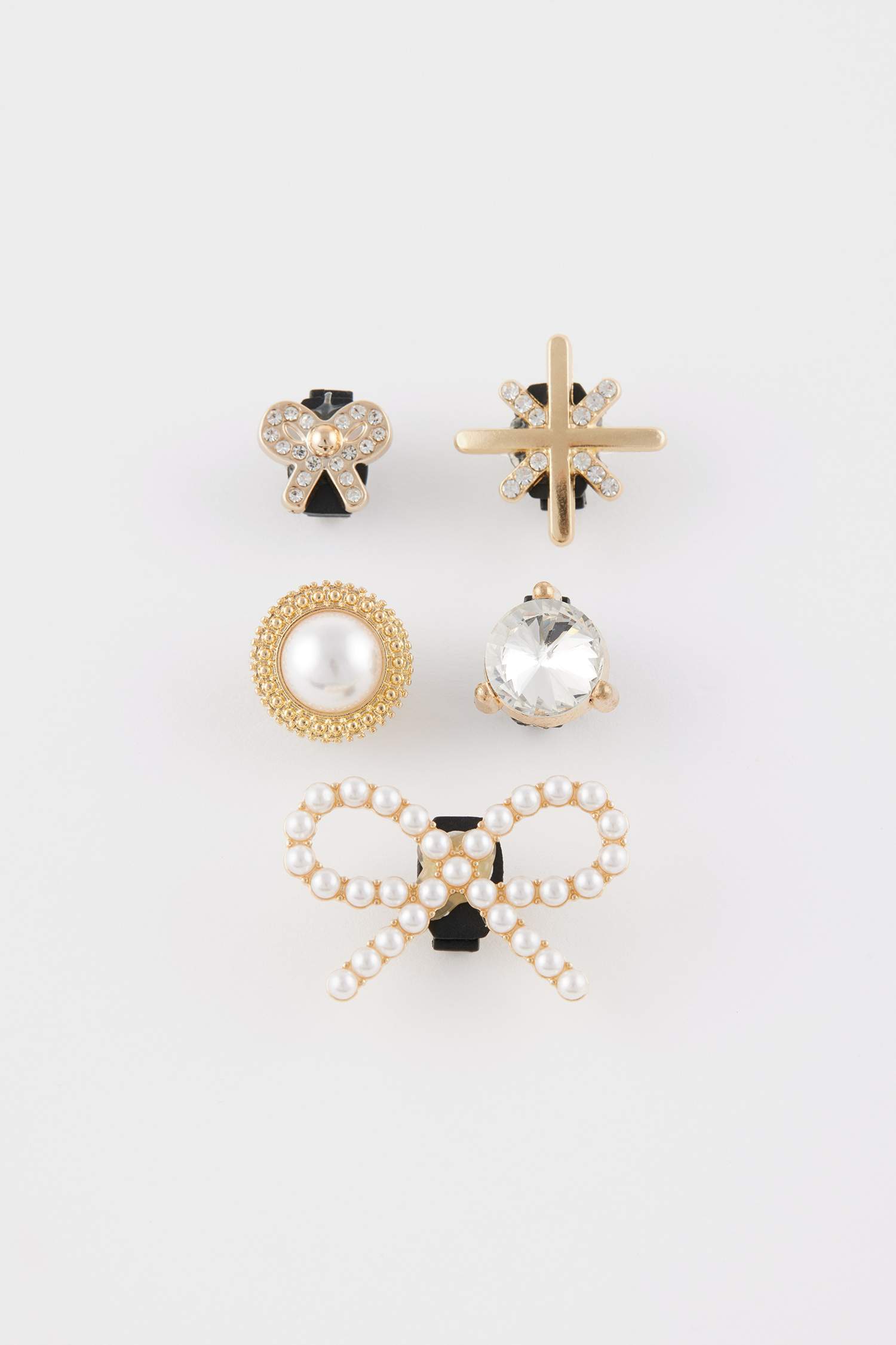 Kadın 5'li Taş Detaylı Terlik Süsü