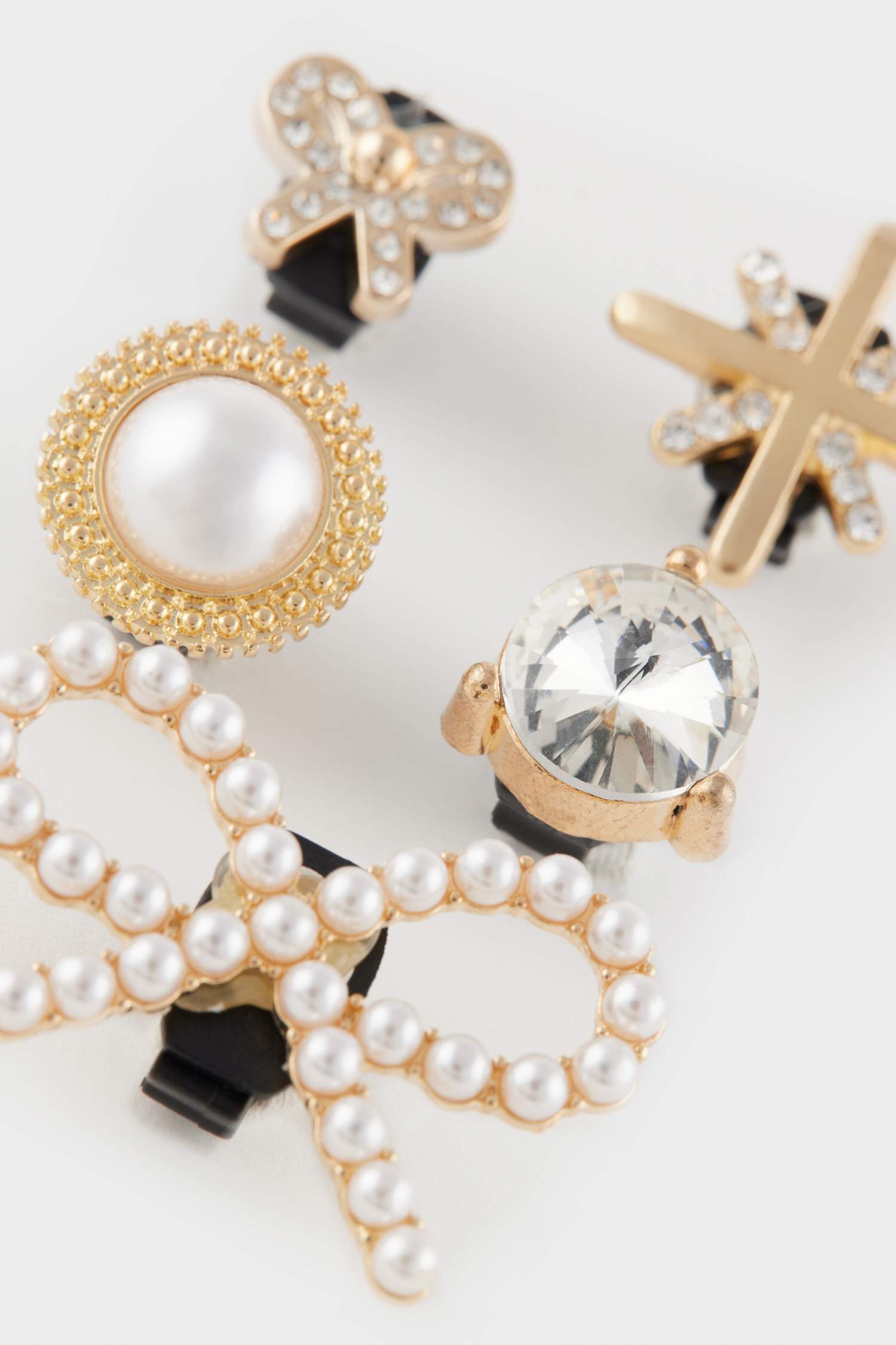 Kadın 5'li Taş Detaylı Terlik Süsü