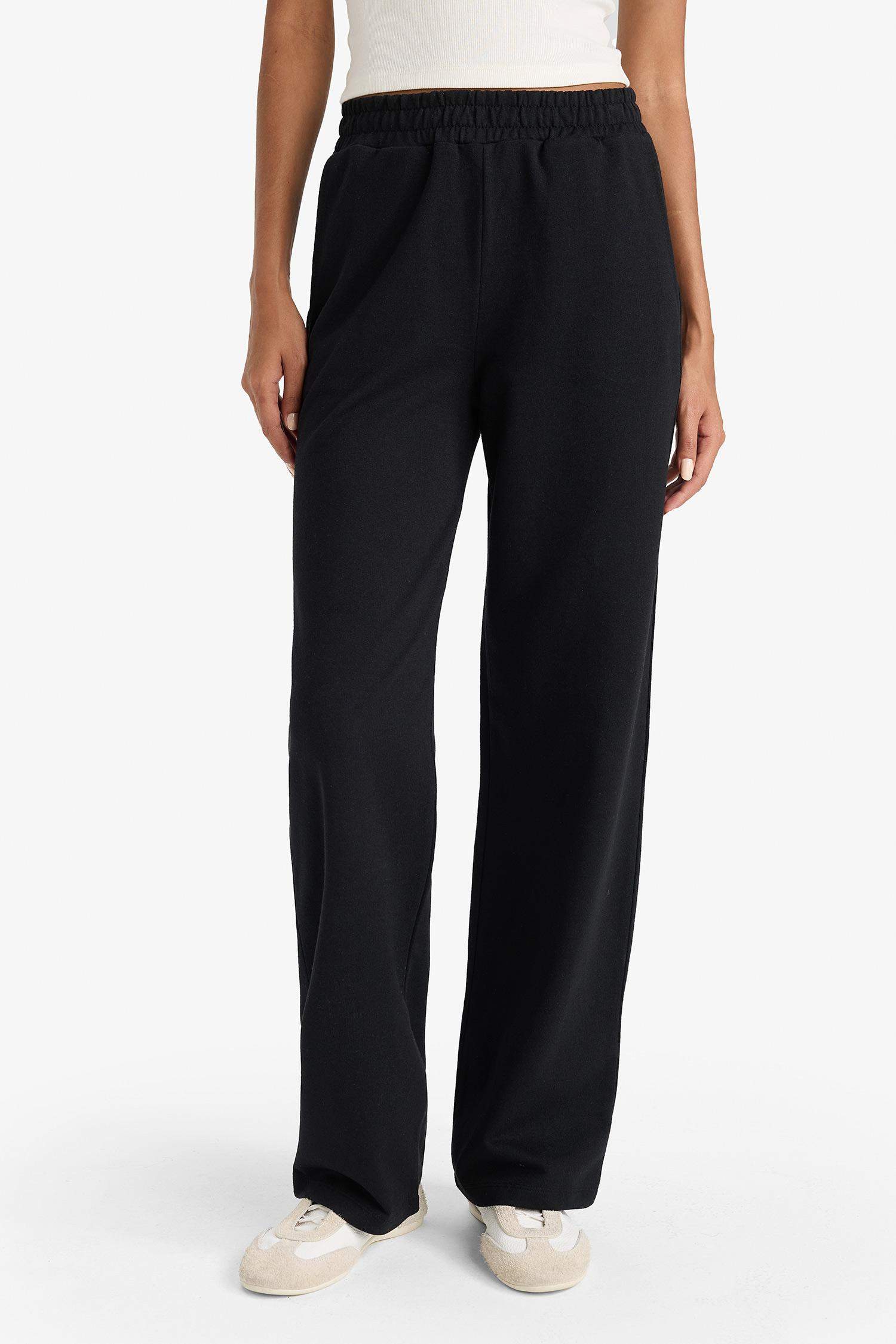 Straight Fit Cepli Beli Lastikli Eşofman Altı