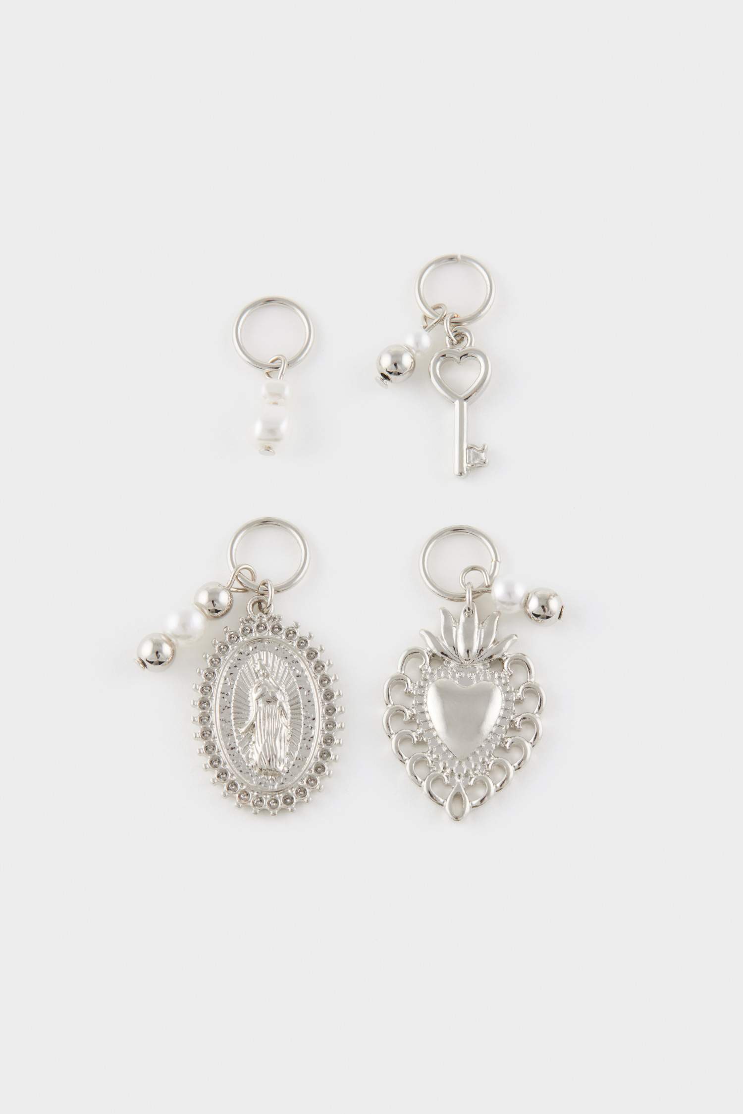 Женские украшения для обуви, комплект из 4-х штук, серебристые