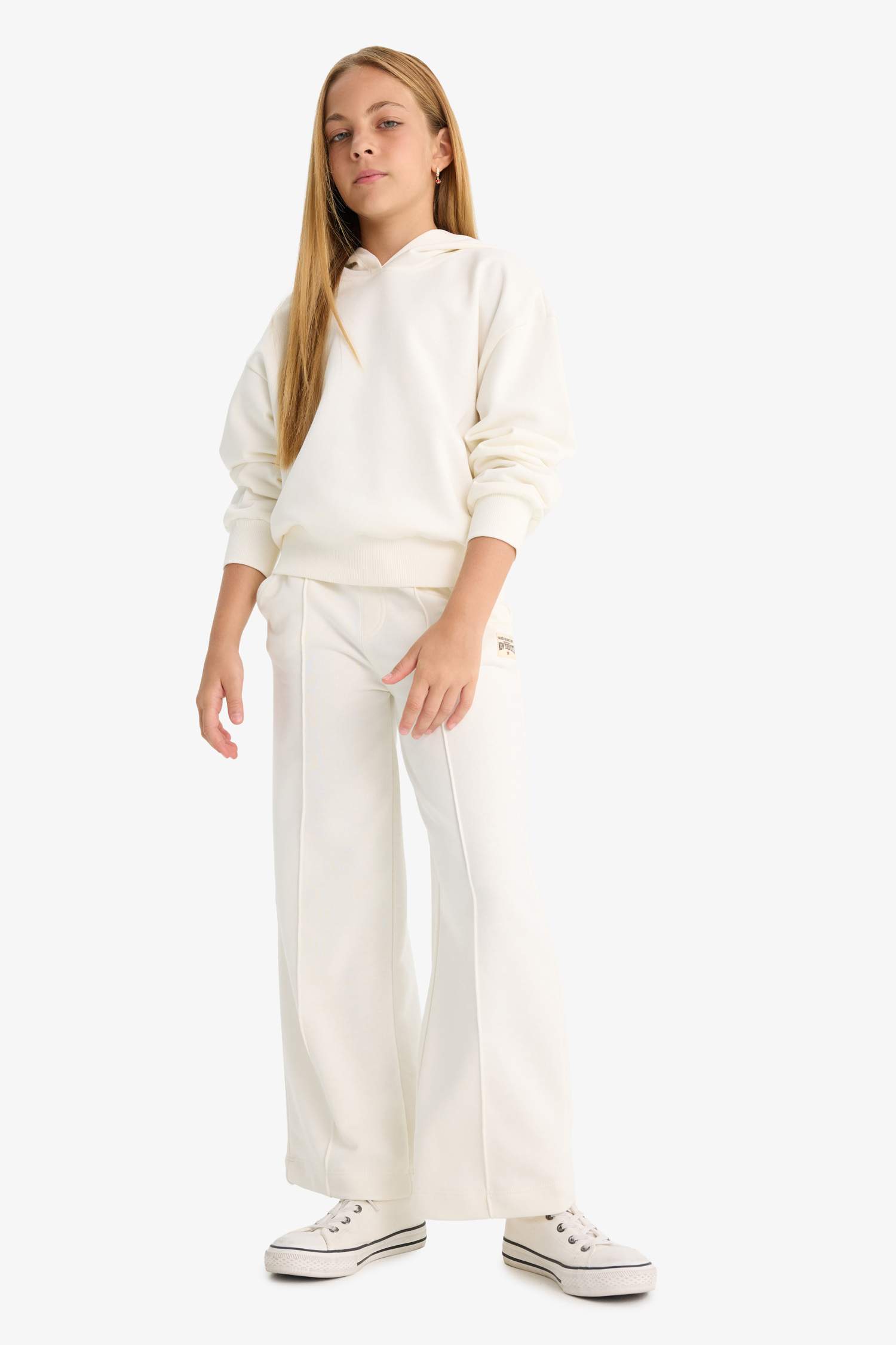 Kız Çocuk Wide Leg Geniş Paça Okul Eşofman Altı