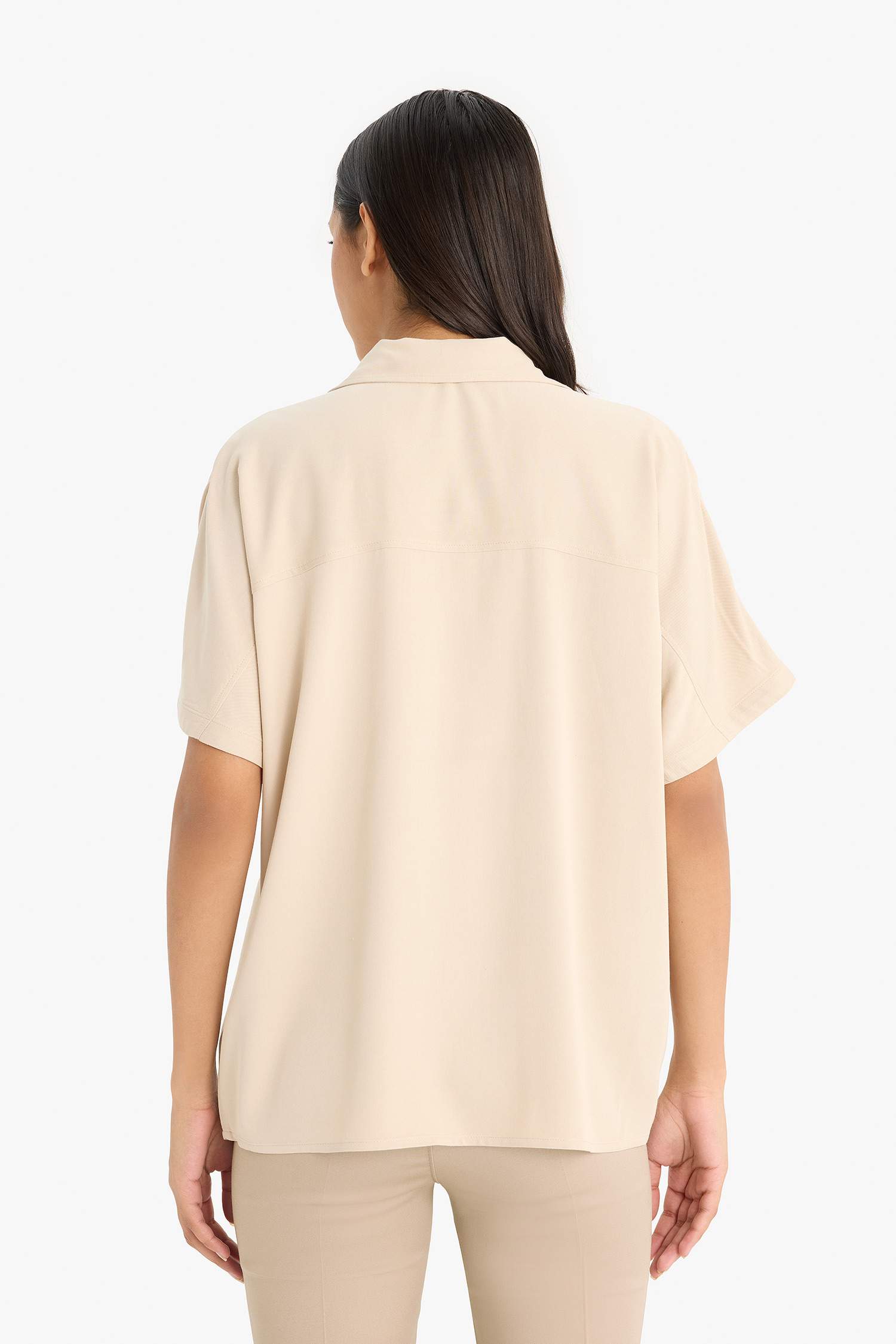 Boxy Fit Shirt Collar Belmando Short Sleeve Shirt