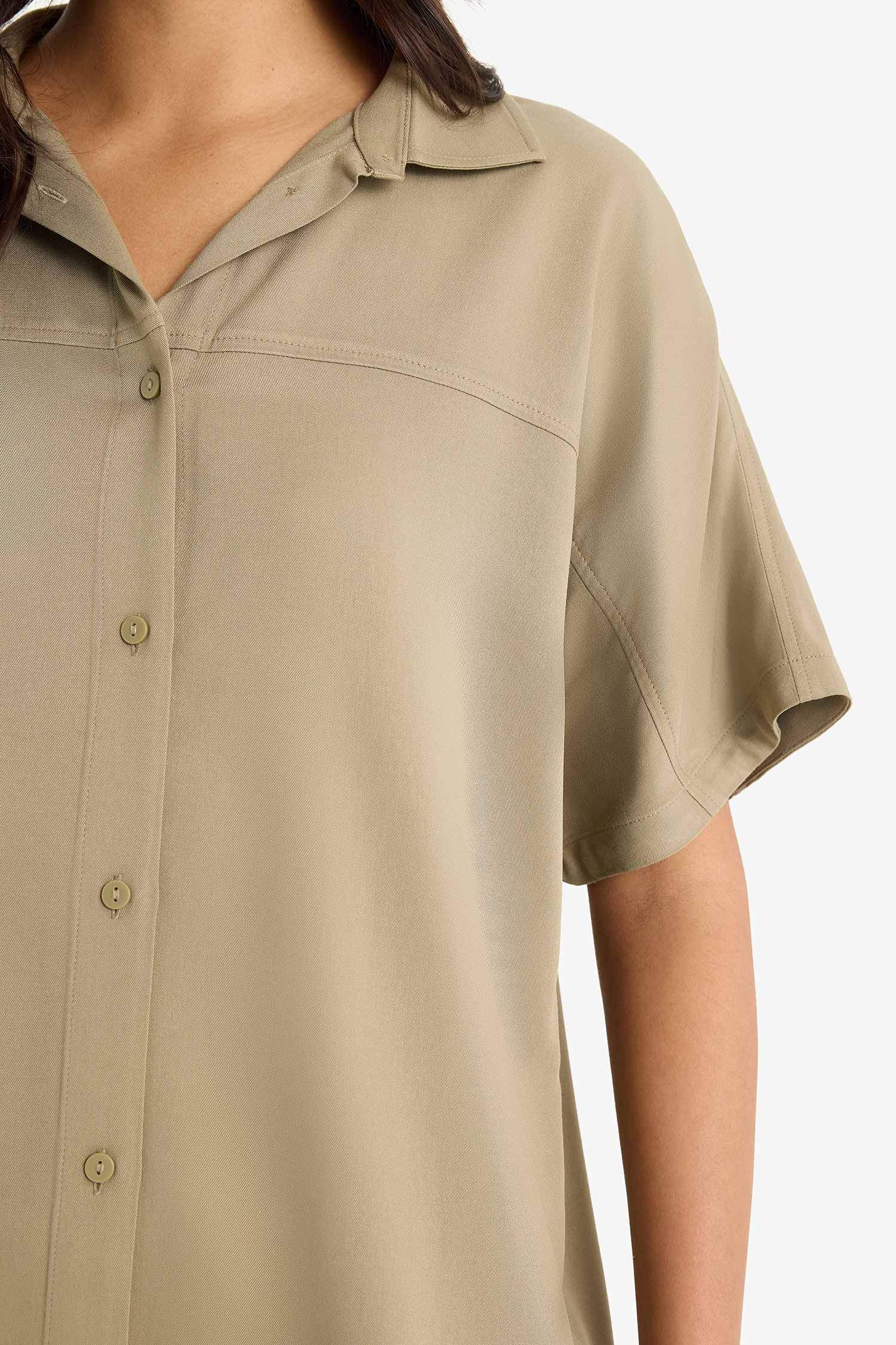 Chemise à manches courtes Coupe boxy