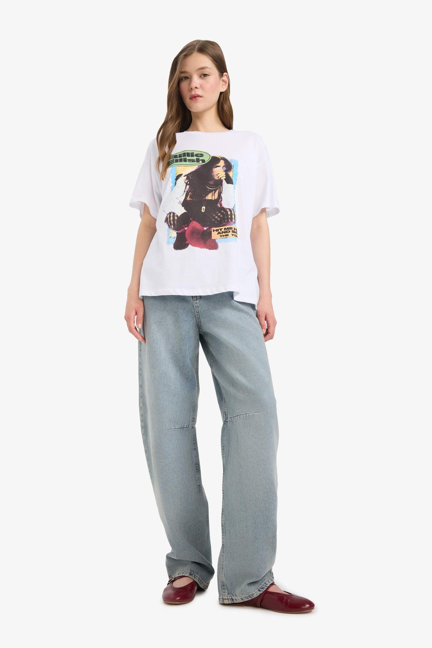 تيشيرت نص ردن اوفر سايز من بيلي إيليش