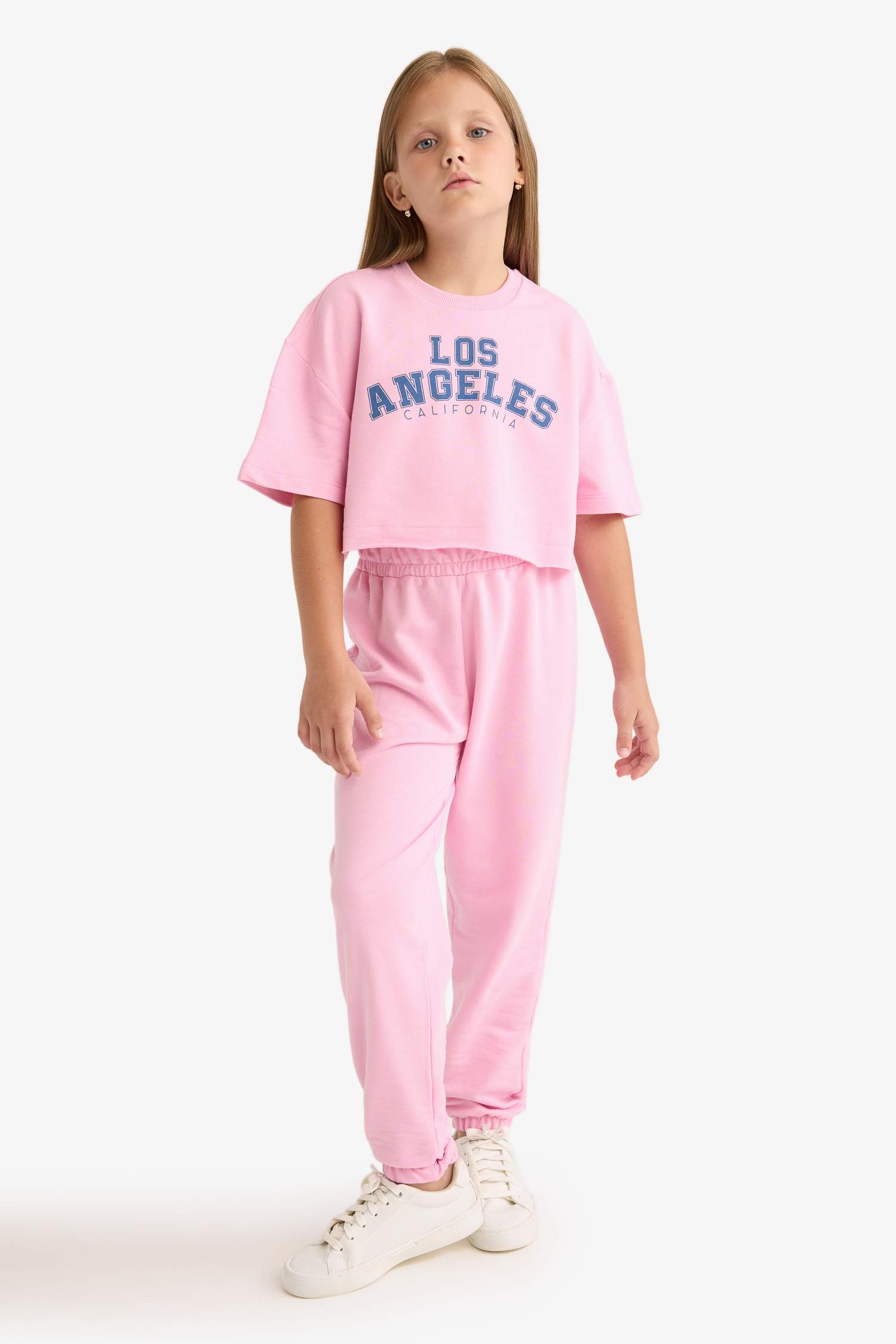 Girl Printed T-Shirt Sweatpants 2 Piece Set