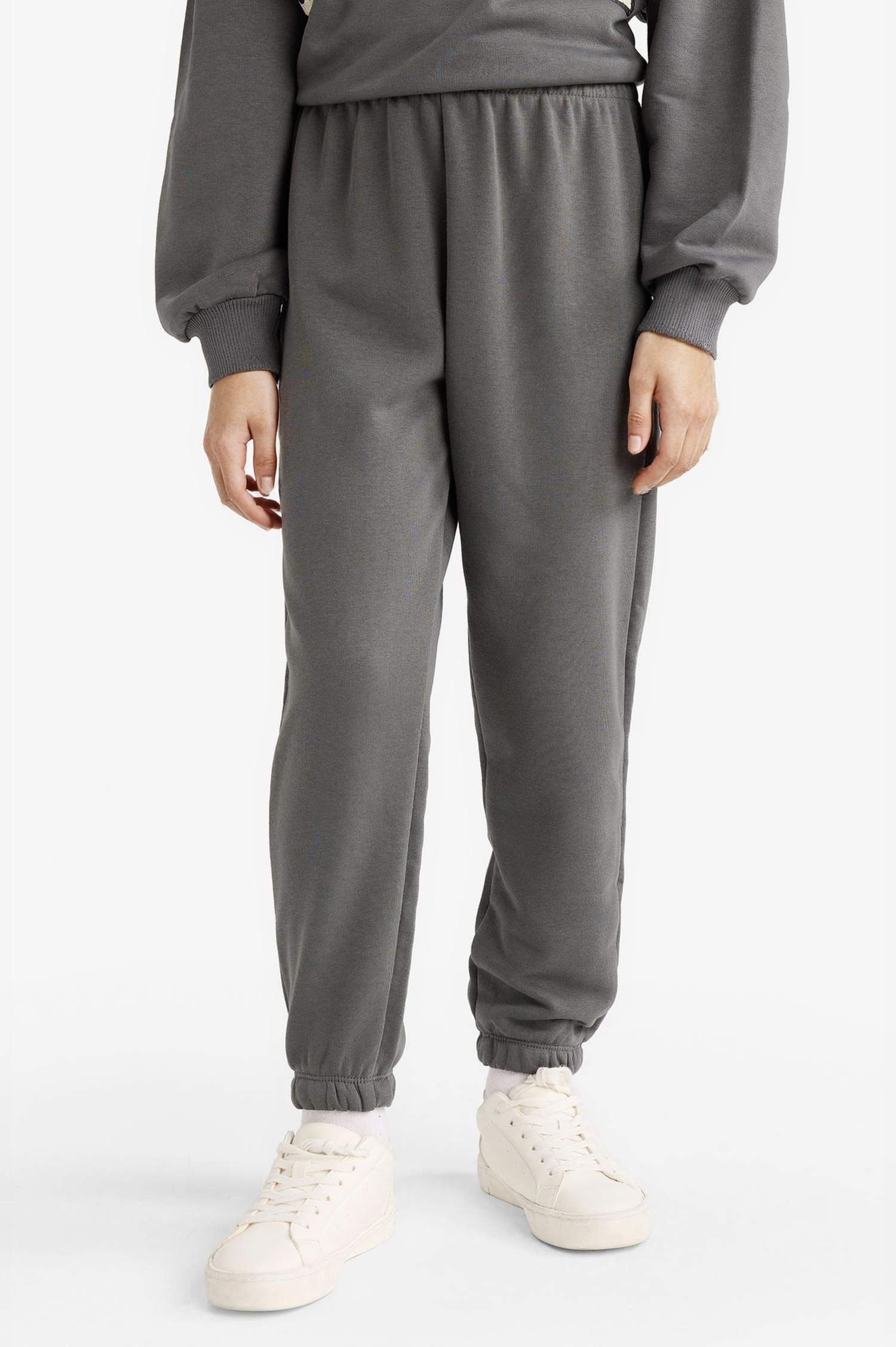 Kız Çocuk 2'li Takım Baskılı Sweatshirt Eşofman Altı