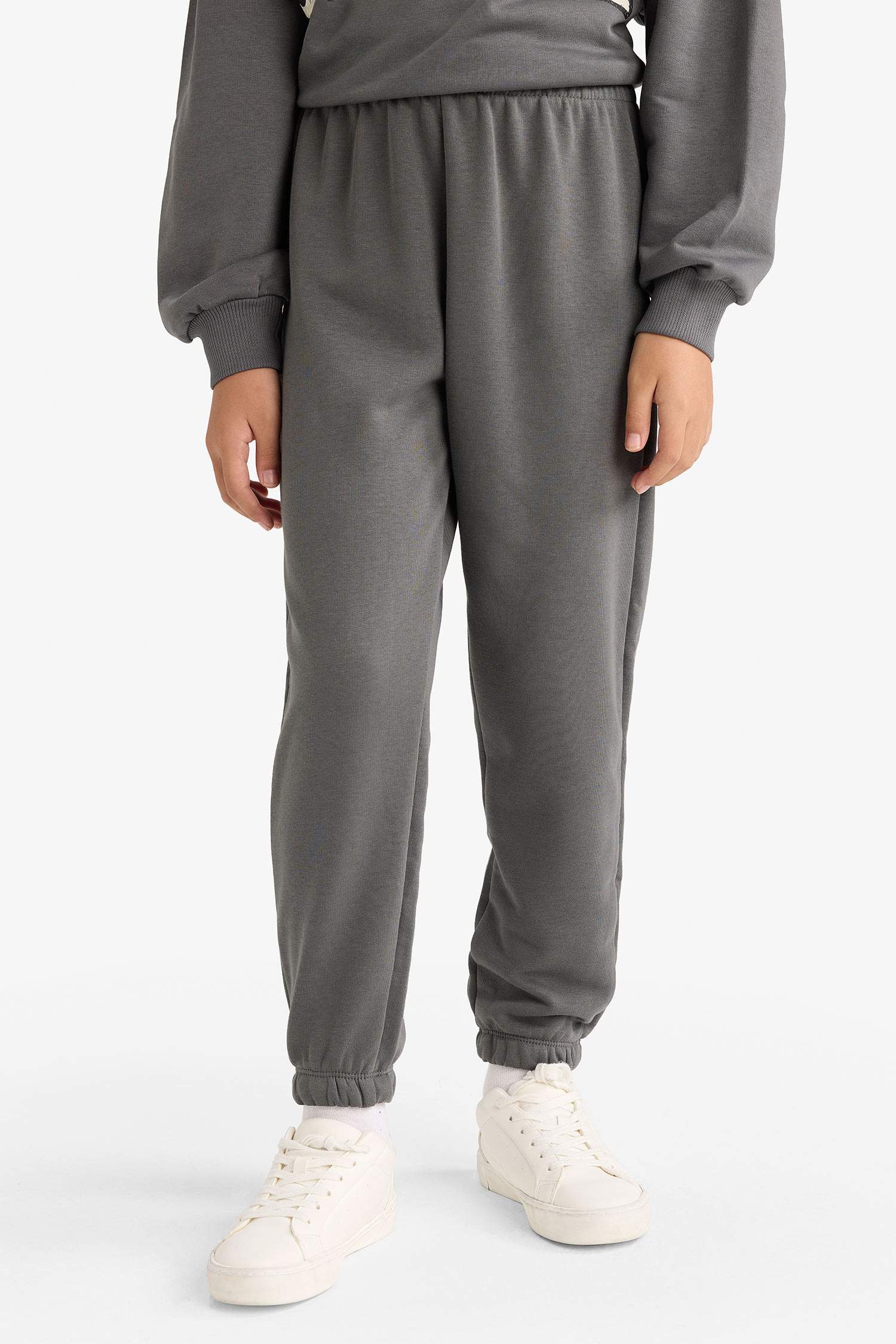 Kız Çocuk 2'li Takım Baskılı Sweatshirt Eşofman Altı