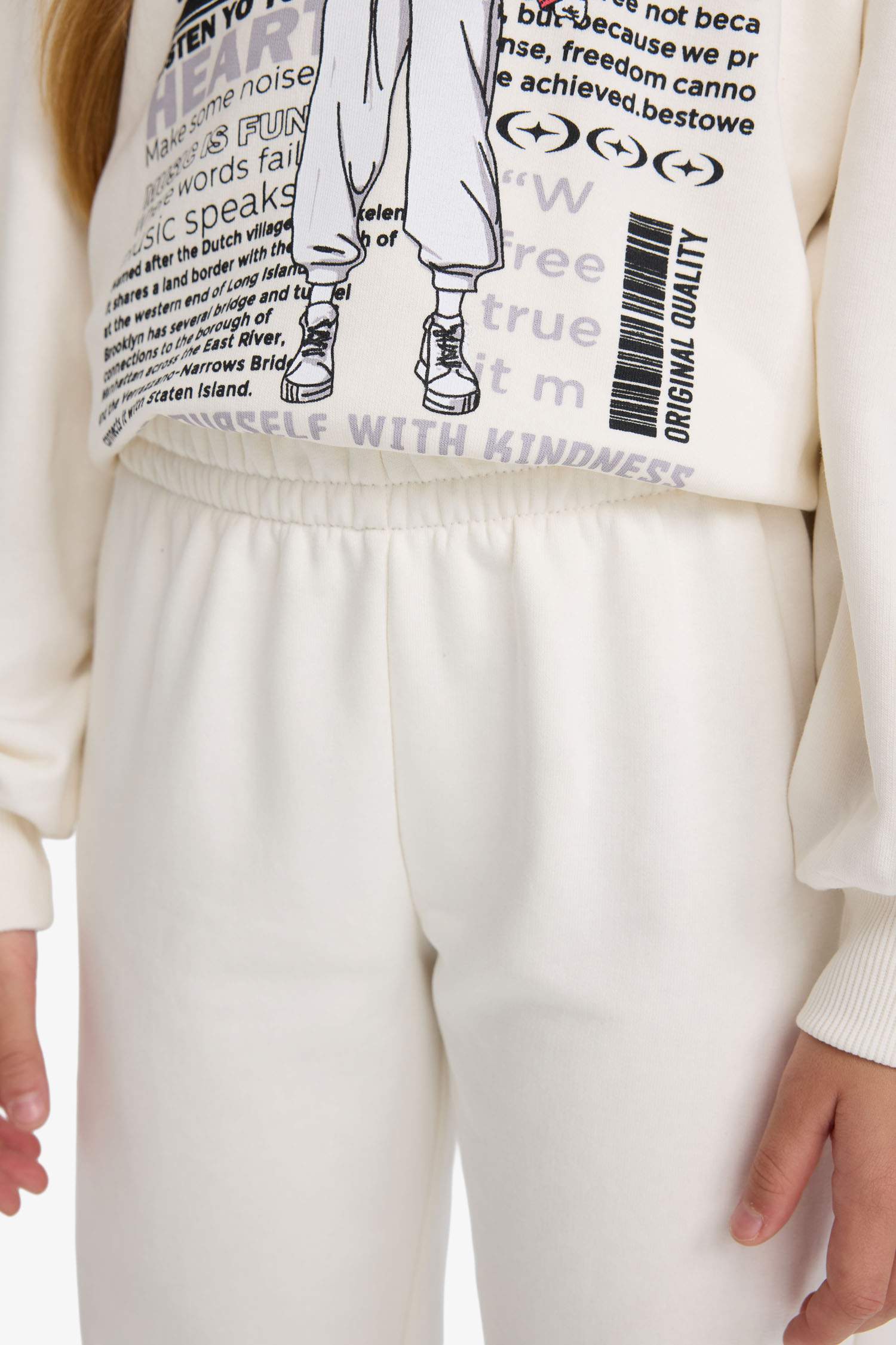 Girl Printed Sweatshirt Sweatpants 2 Piece Set