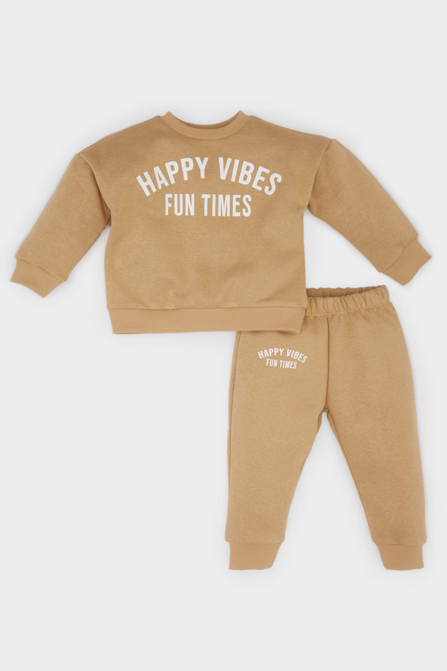 Baby Boys Slogan Printed Thick Fabric 2 Piece Set