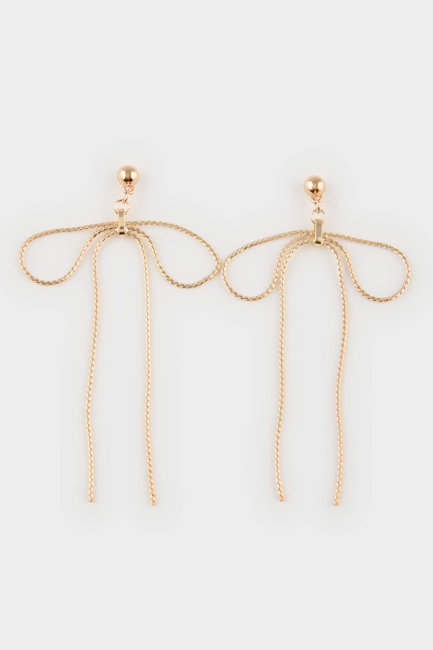 Kadın Kurdele Gold Küpe