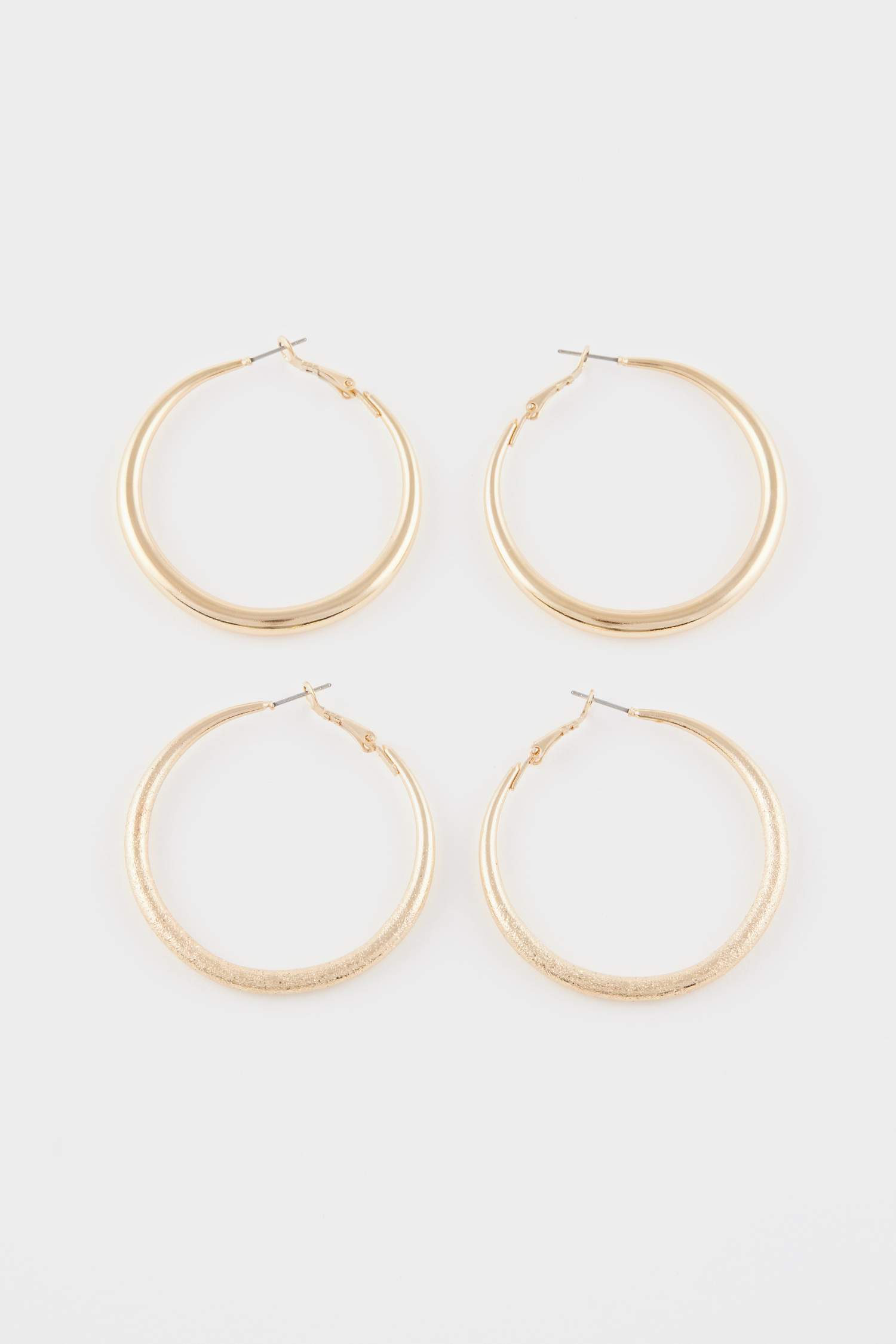 Woman 2 Piece Gold Earrings