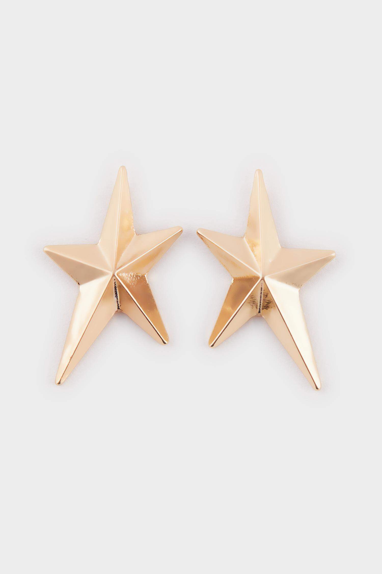 Kadın Yıldız Gold Küpe