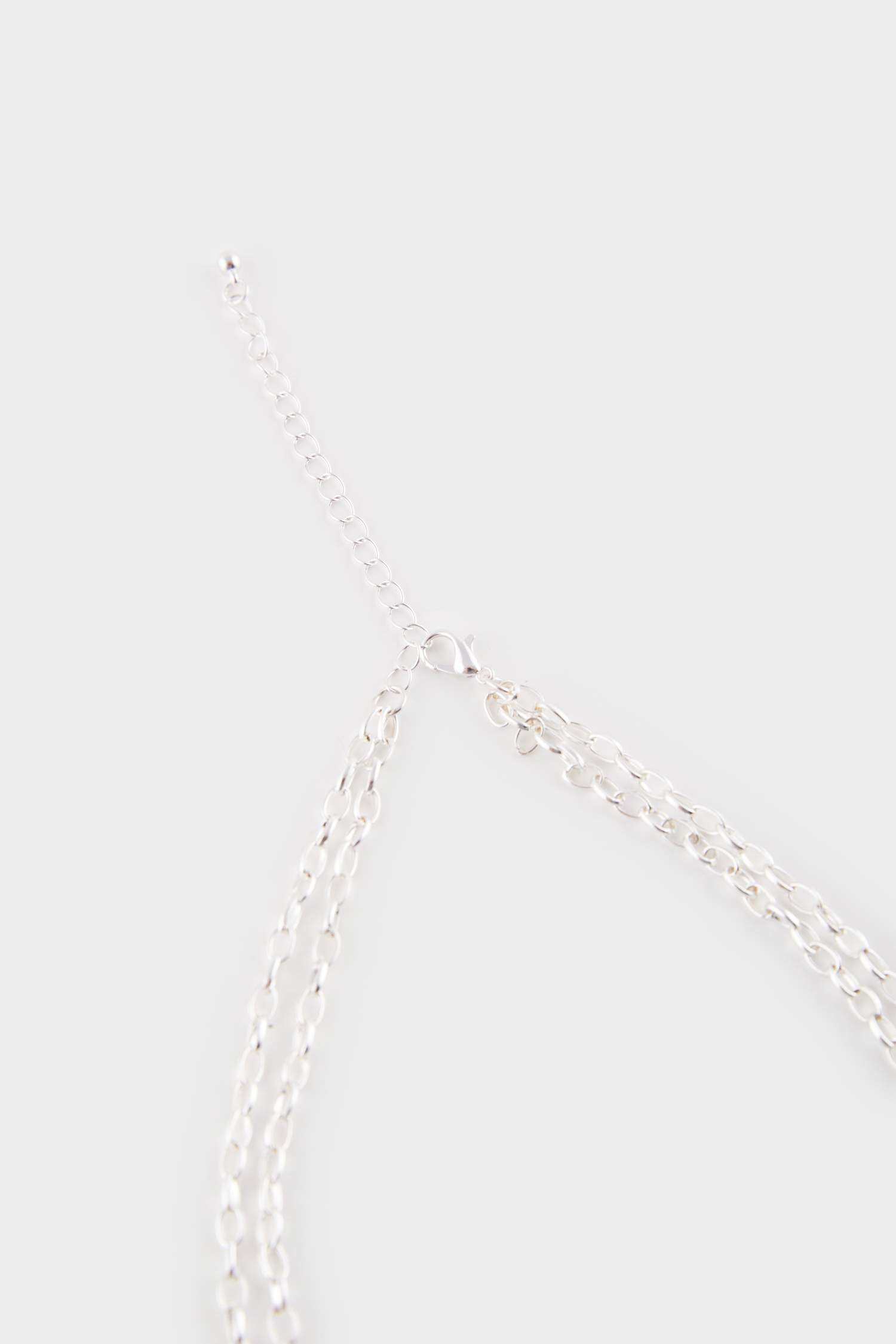 Kadın Kalpli 2'li Silver Kolye