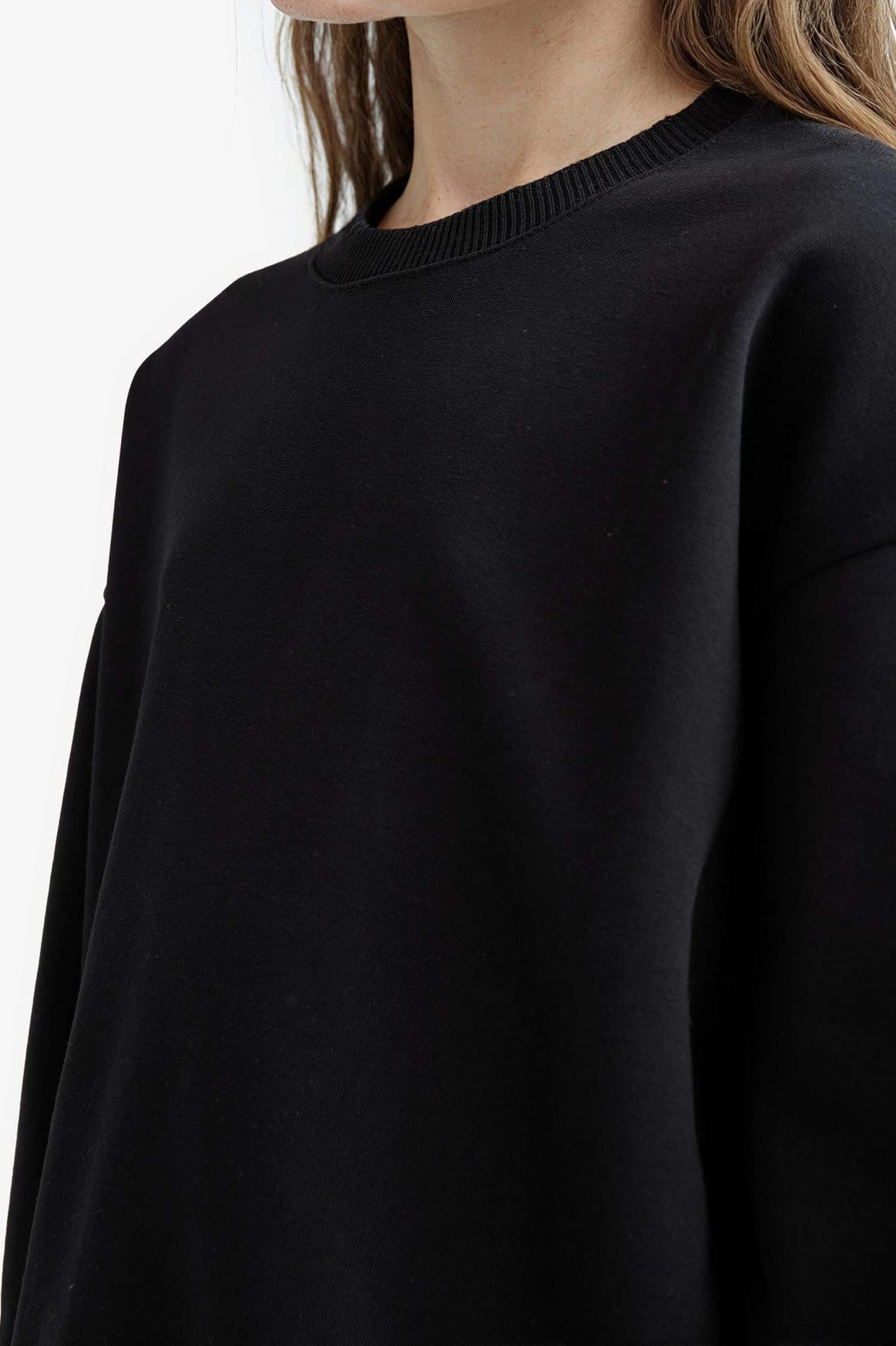 Girl Relaxed Fit Crew Neck Printed 2 Piece Sweatshirt