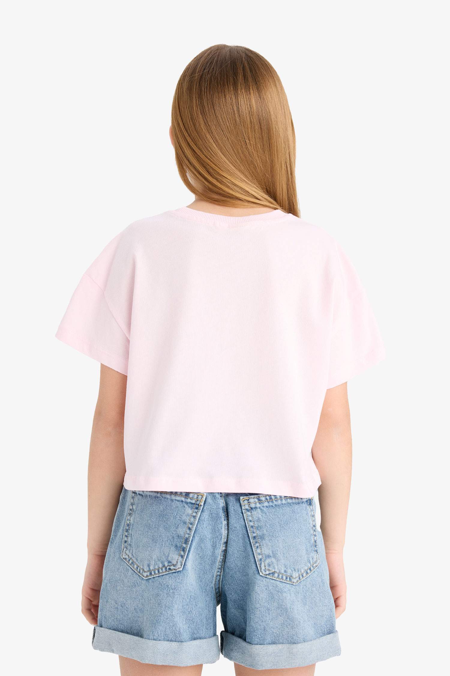 Футболка для девочек Disney Lilo & Stitch с круглым вырезом и короткими рукавами