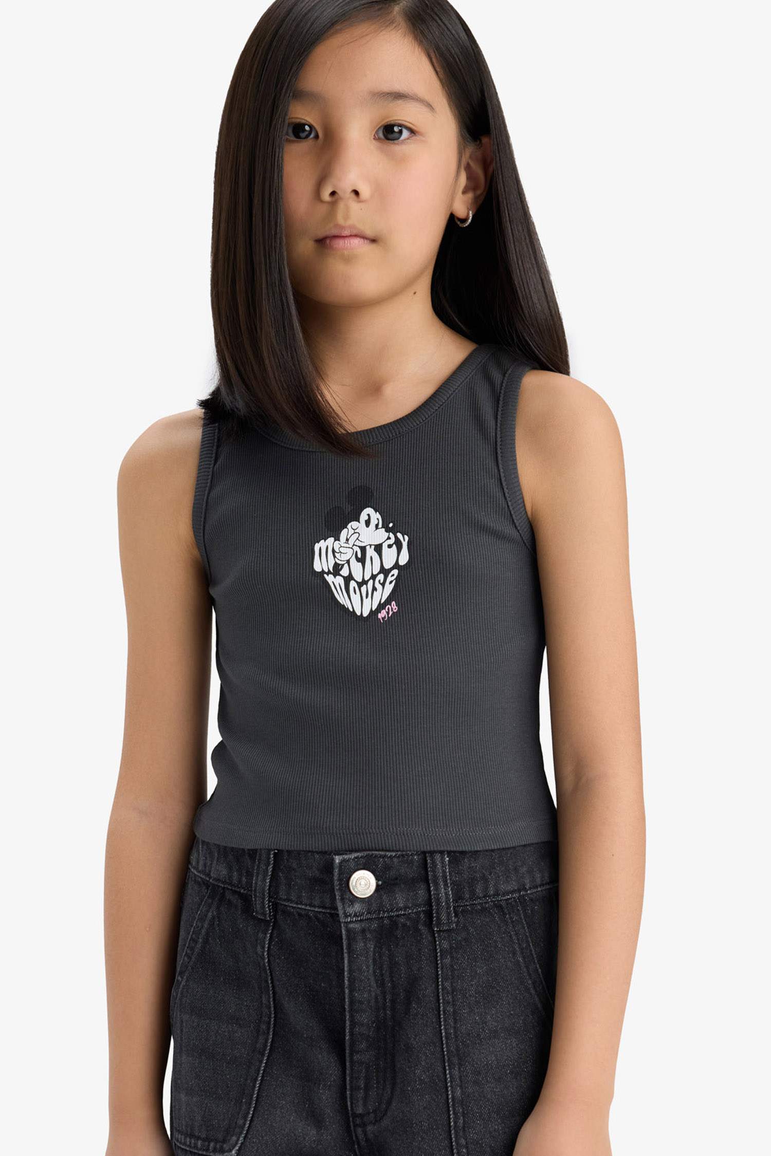 Girl Slim Fit Mickey & Minnie Licensed Tank Top