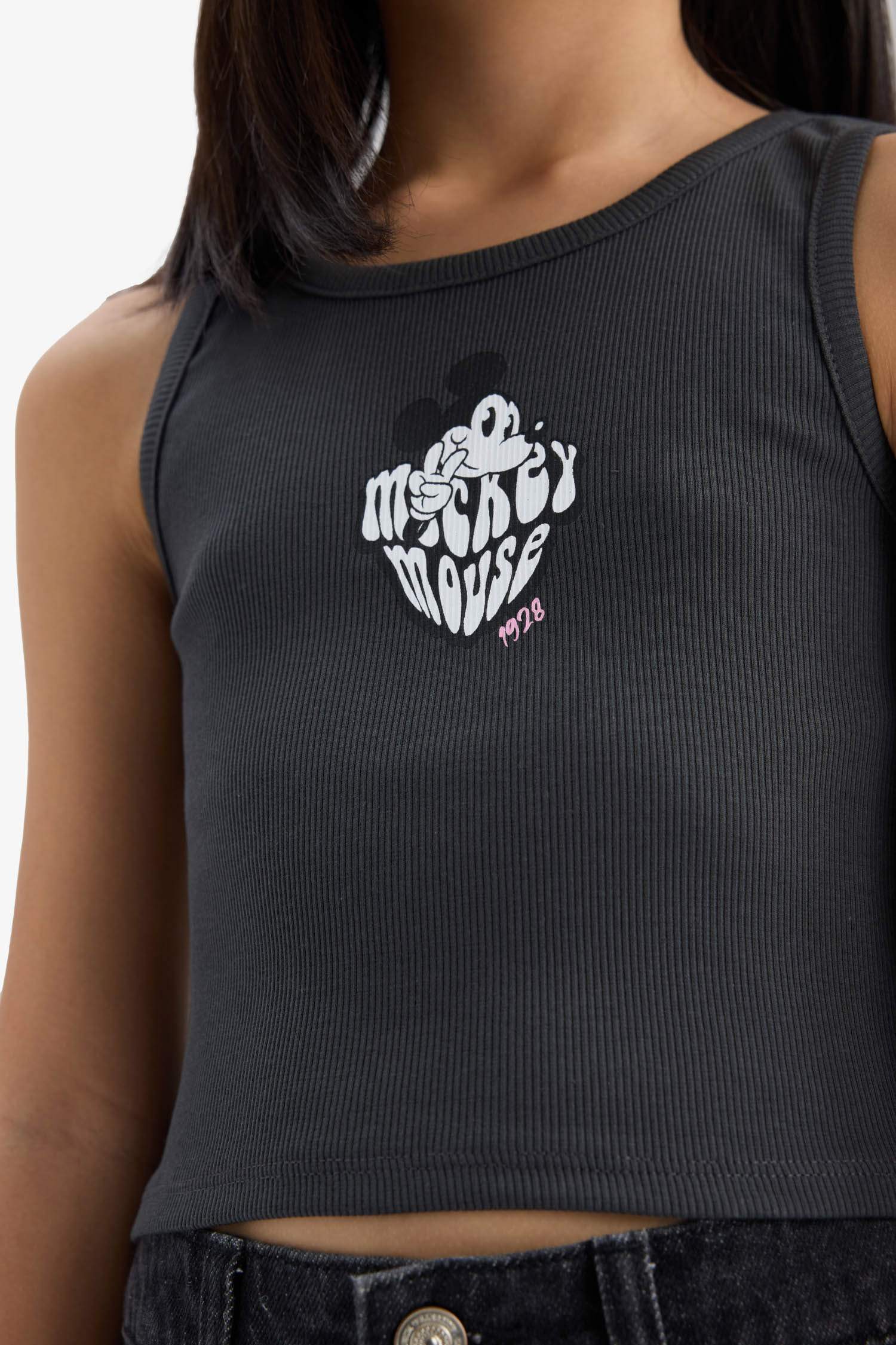Girl Slim Fit Mickey & Minnie Licensed Tank Top