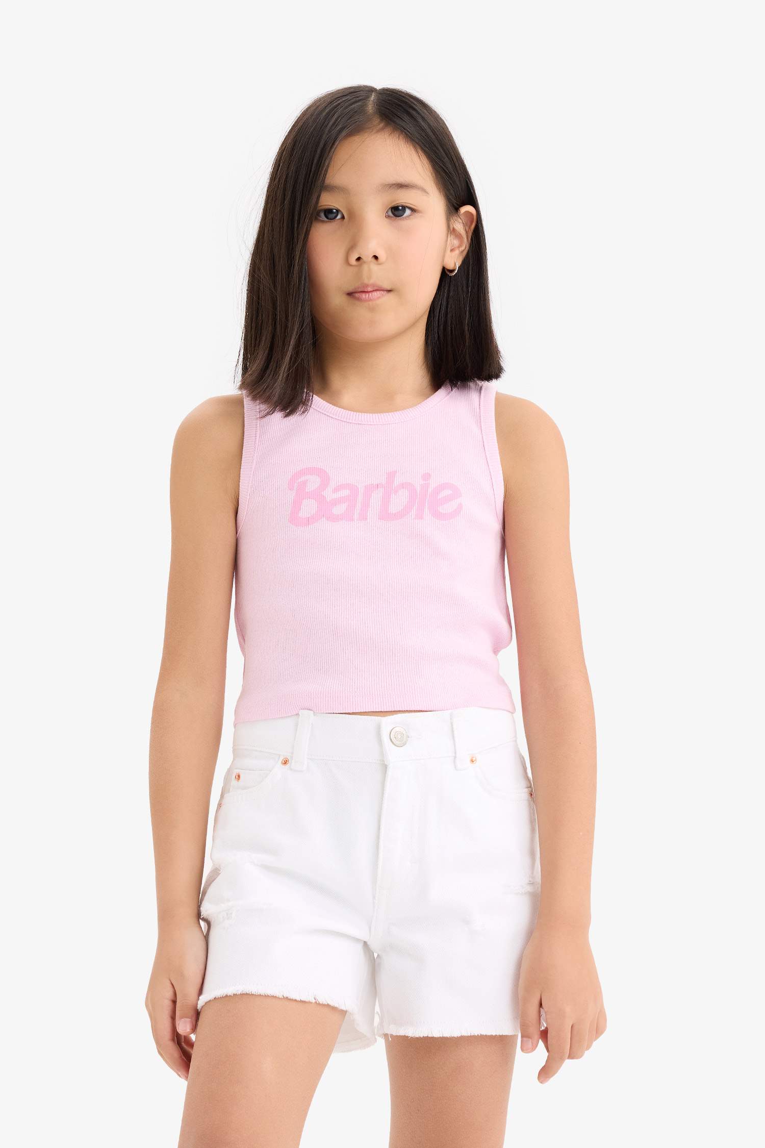 Girl Slim Fit Barbie Licensed Camisole Tank Top