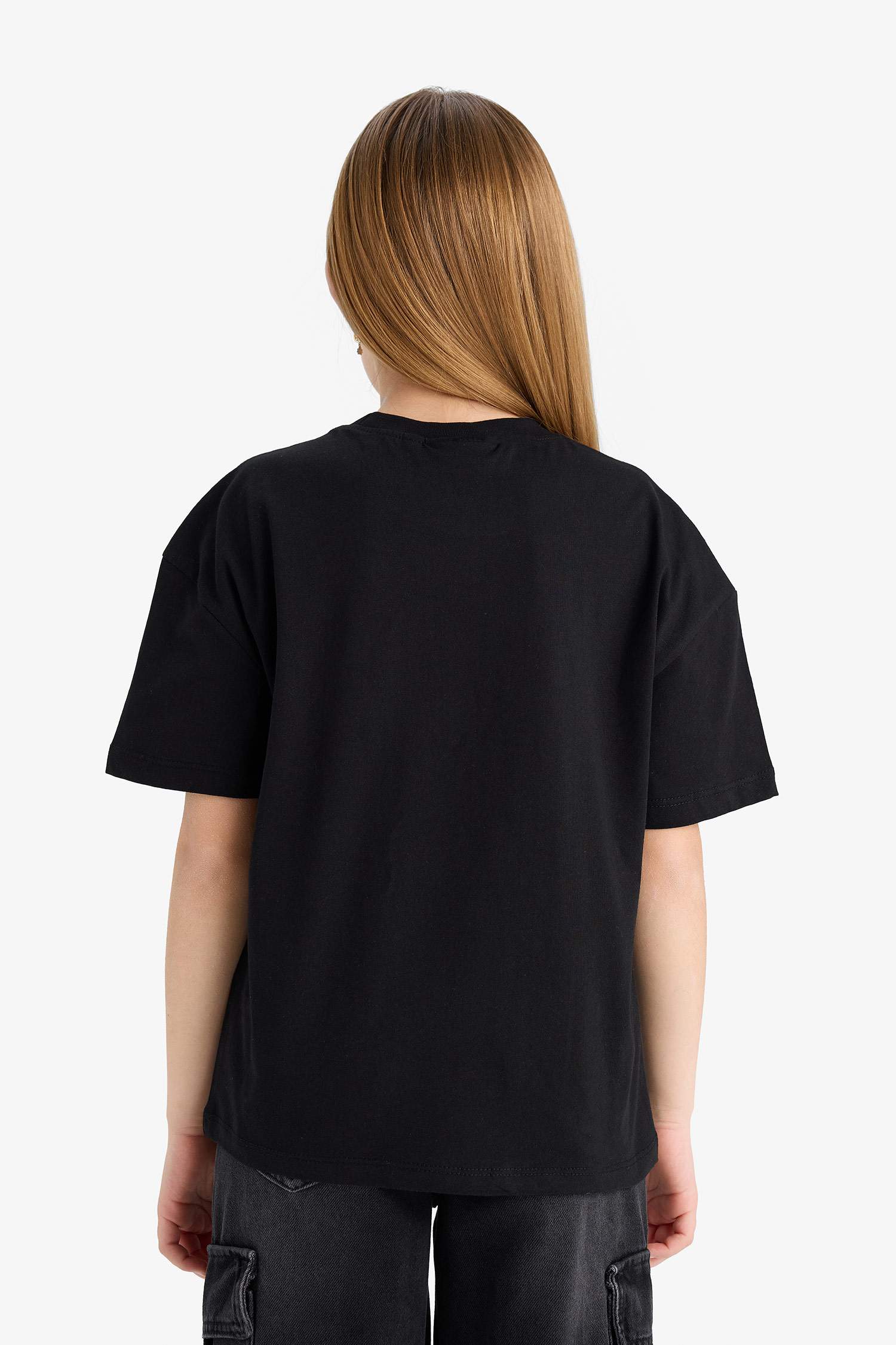 Қыздарға Wednesday дөңгелек жаға қысқа жеңді Қысқа жеңді футболка