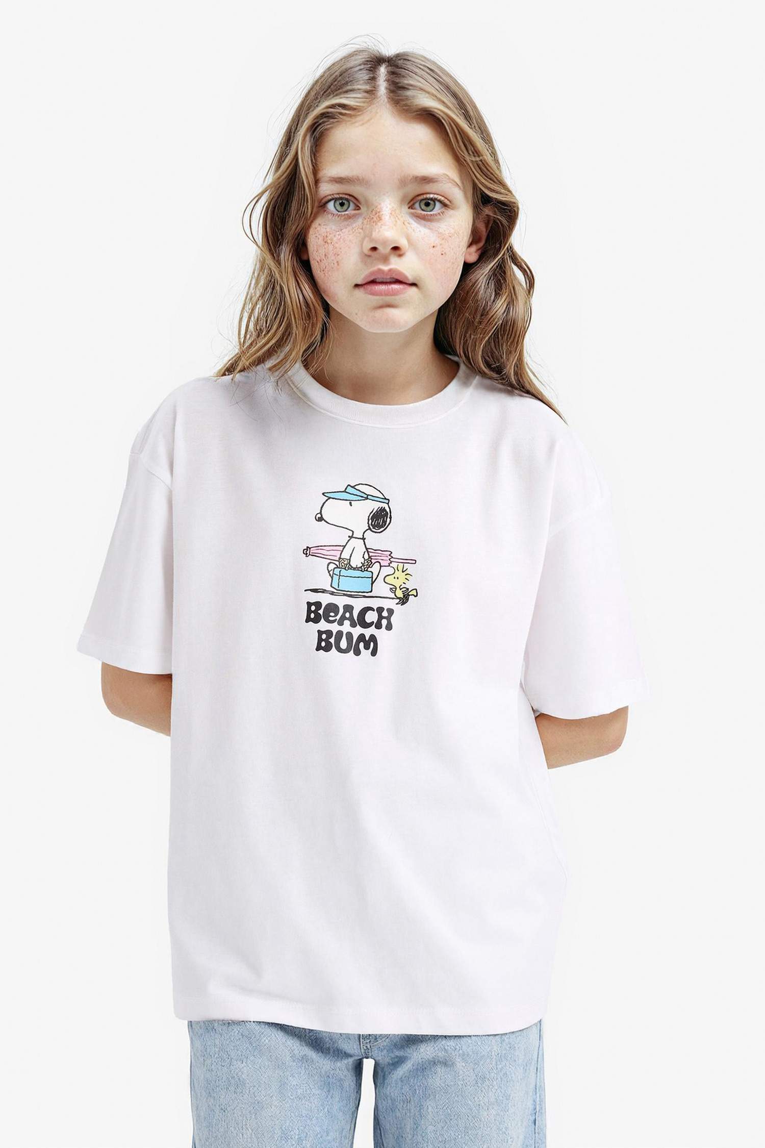 Girl Snoopy Oversize Fit Short Sleeve T-Shirt