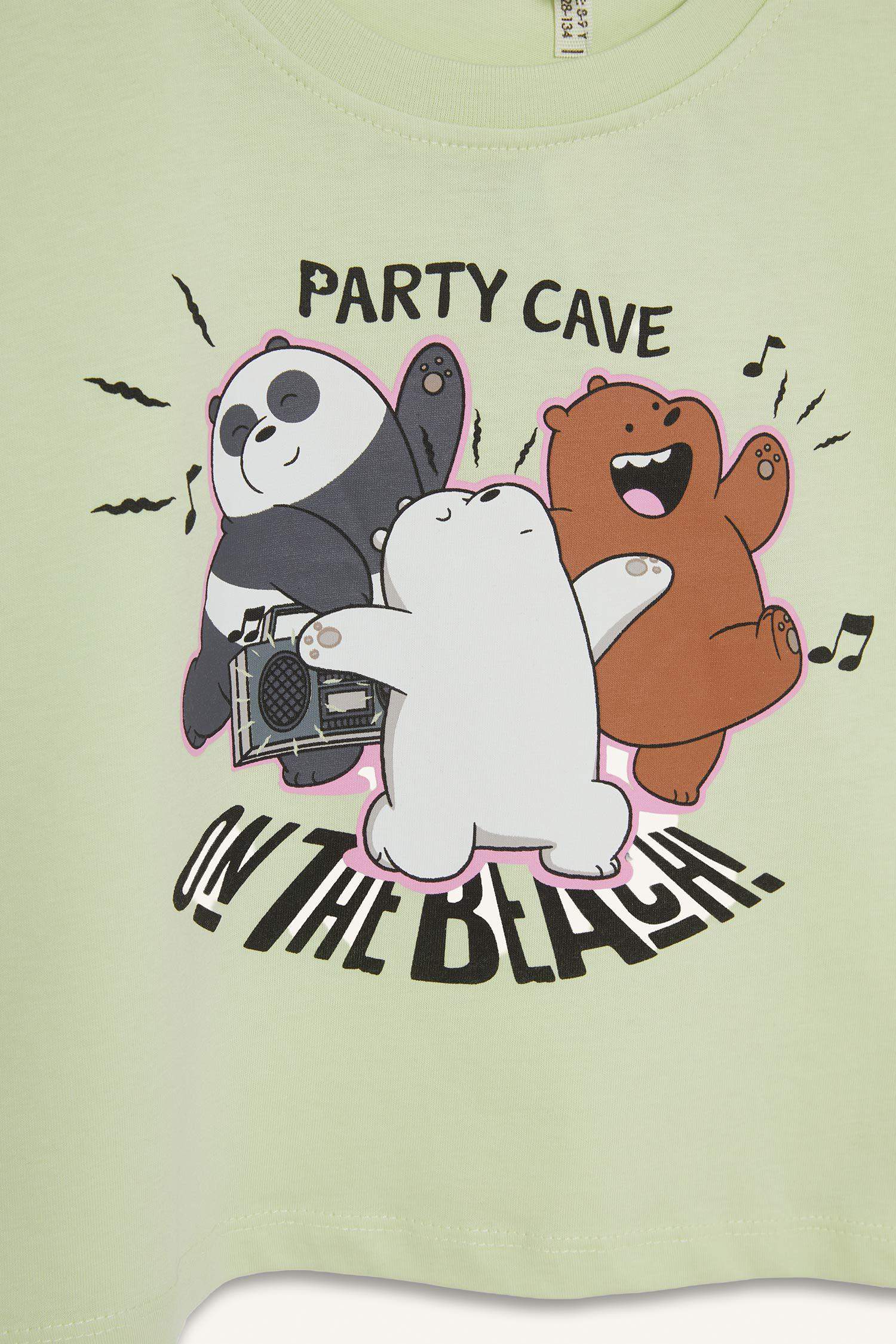 Girl We Bare Bears Crew Neck Short Sleeve T-Shirt