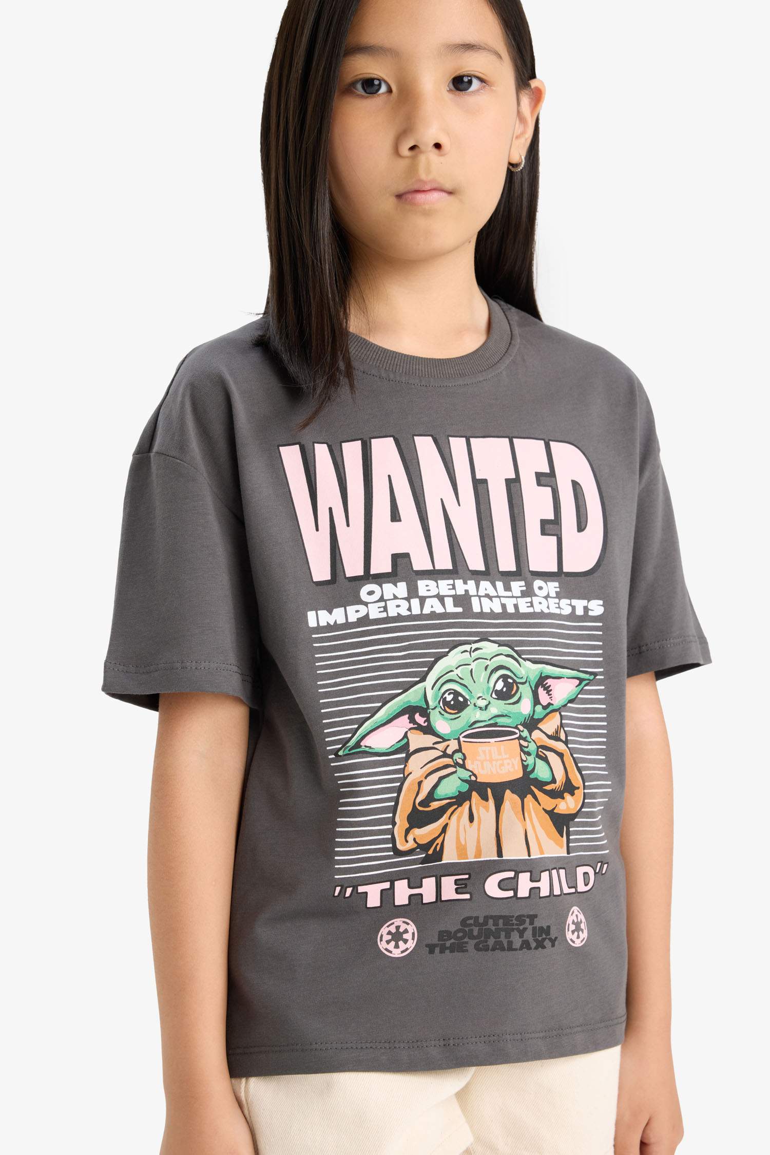 تيشيرت نص ردن قصة مريحة بياقة مستديرة مرخص من Star Wars