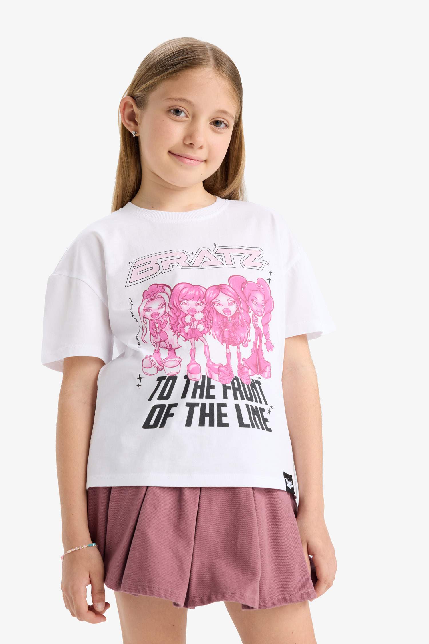 تيشيرت بناتي نص ردن قصة مريحة بياخة مستديرة