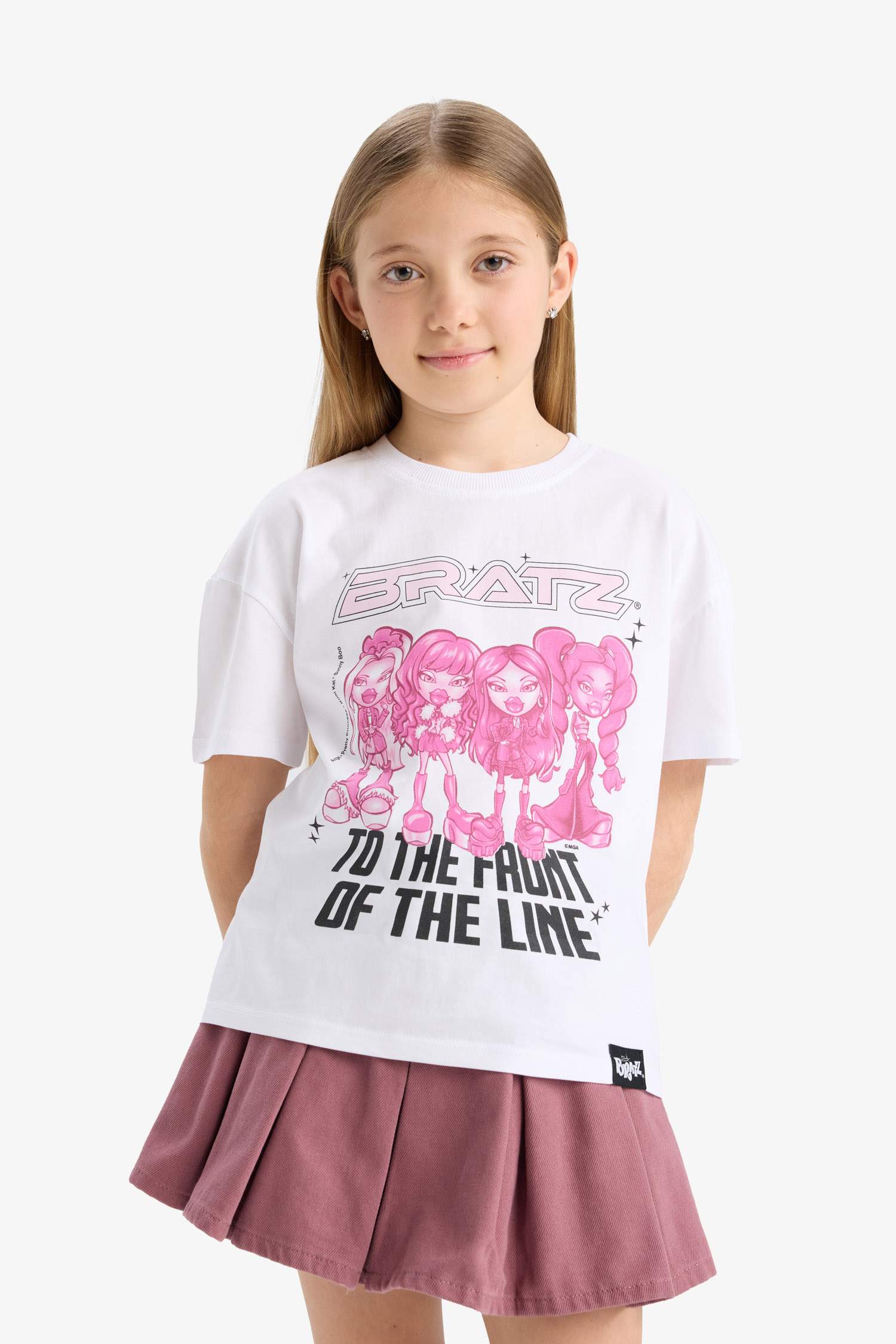 تيشيرت بناتي نص ردن قصة مريحة بياخة مستديرة