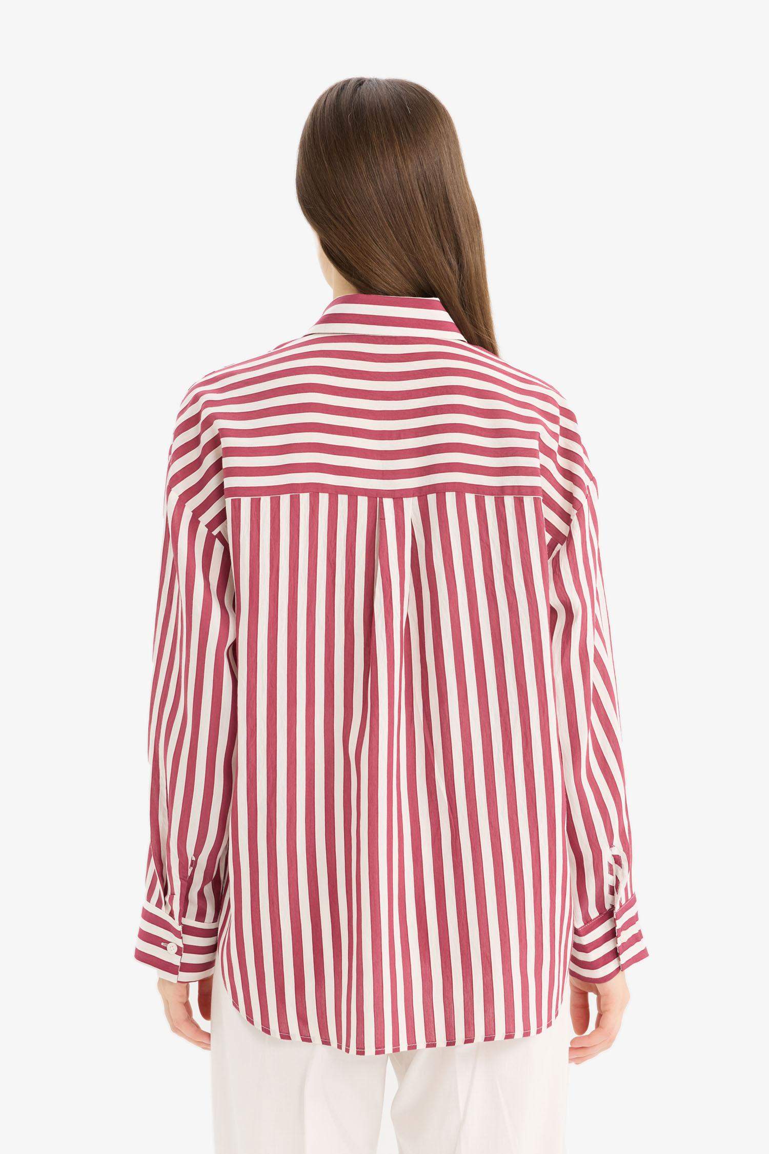 قميص مخطط ردن طويل اوفر سايز