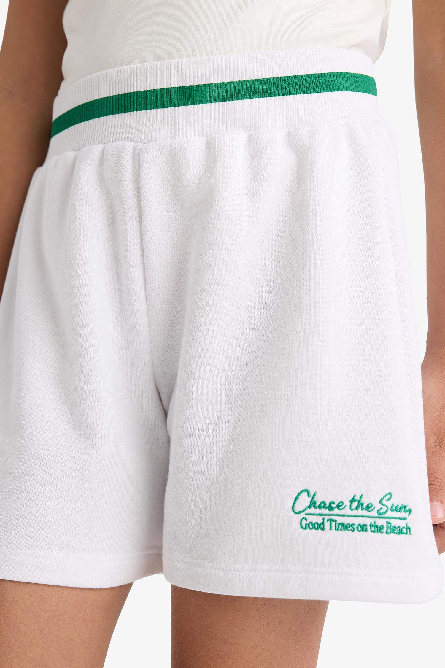 Kız Çocuk Baskılı Beli Lastikli Şort